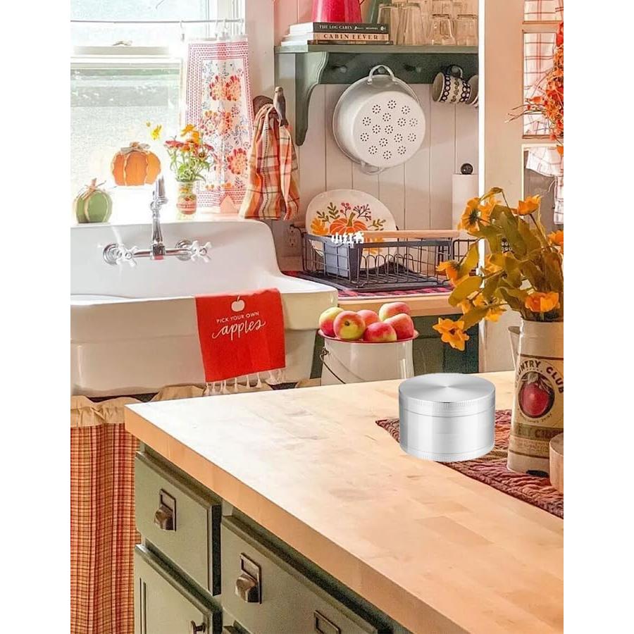 Molinillo de Especias Premium 6.5 cm Aluminio Plateado