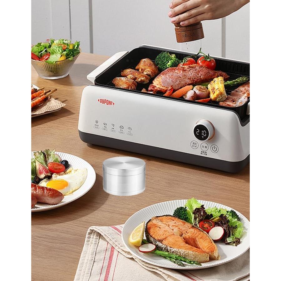 Molinillo de Especias Premium 6.5 cm Aluminio Plateado