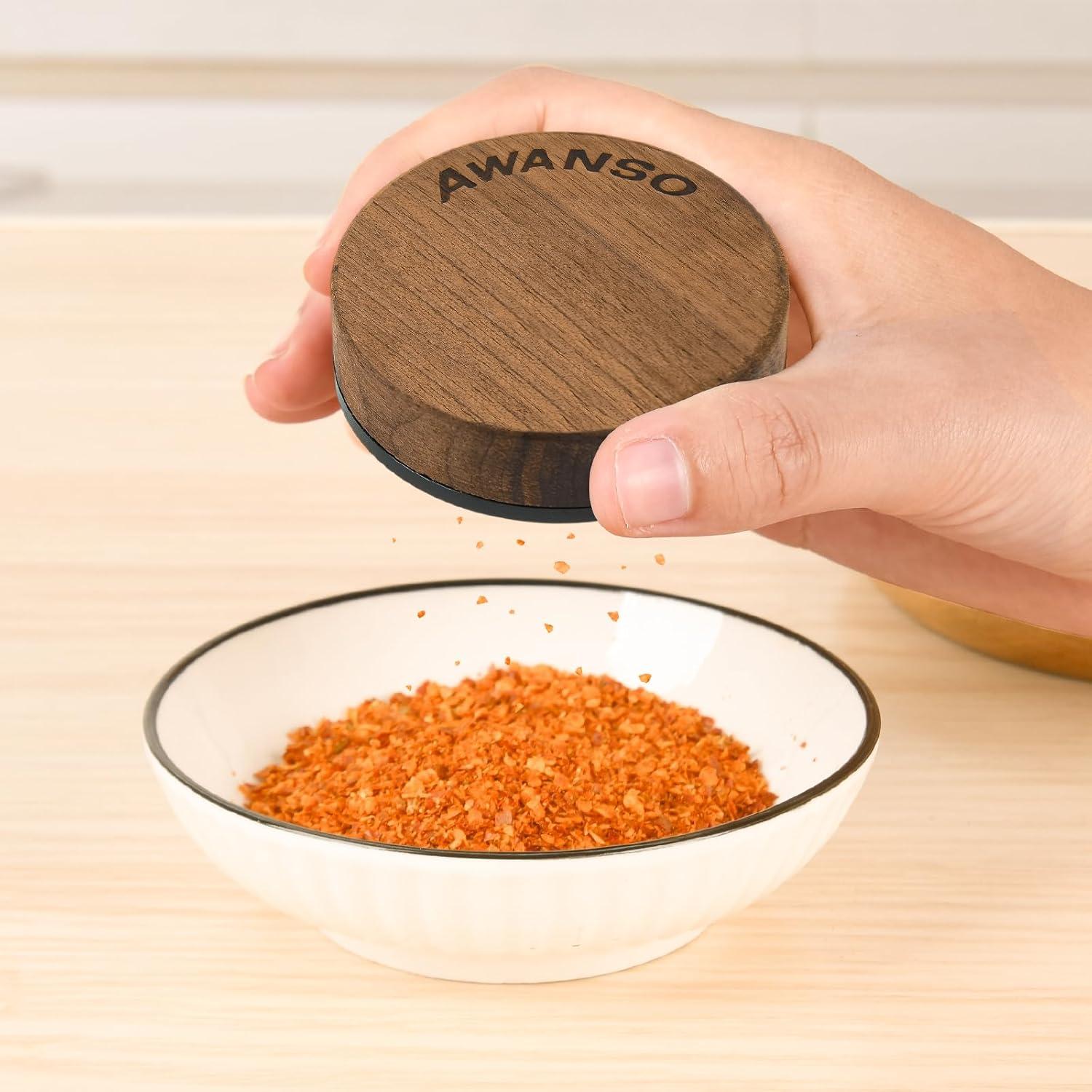 Molino de Especias Manual Awanso de Madera de Nogal 6.35 cm