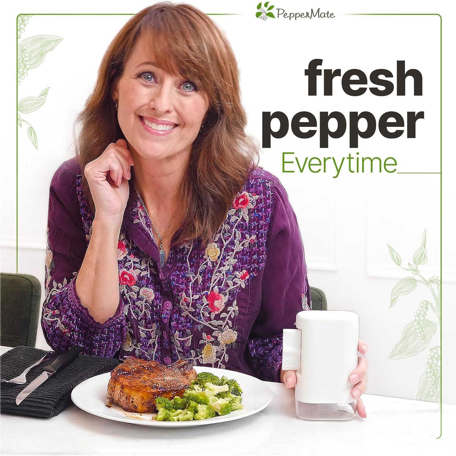 Molino de Pimienta Manual PepperMate 723B Cerámica Negro 226g