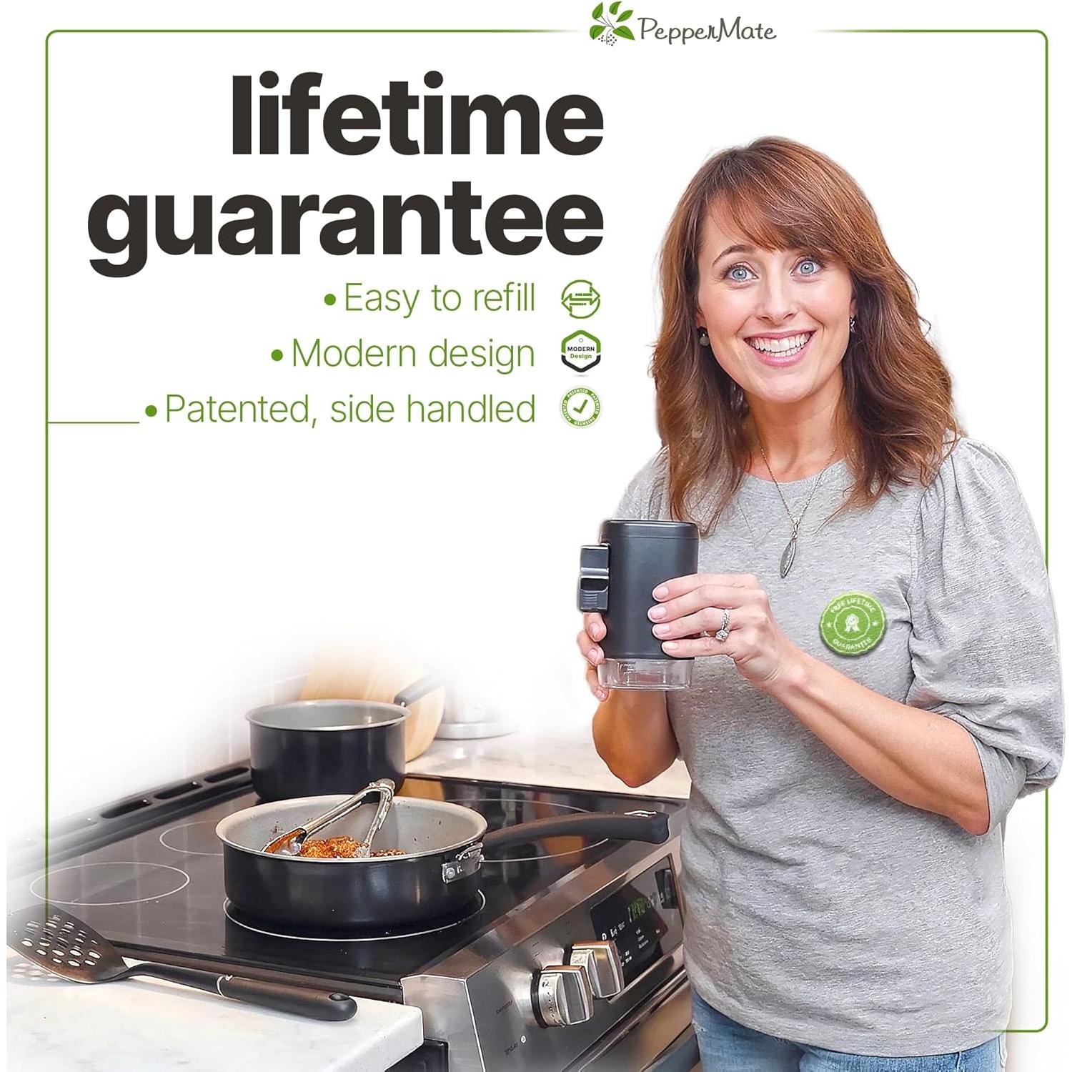 Molino de Pimienta Manual PepperMate 723B Cerámica Negro 226g