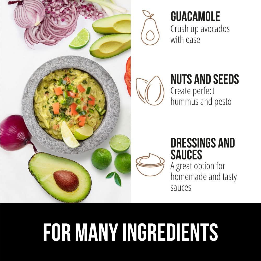 Juego de Mortero y Pestle Gorilla Grip 1.5 Taza Granito Gris