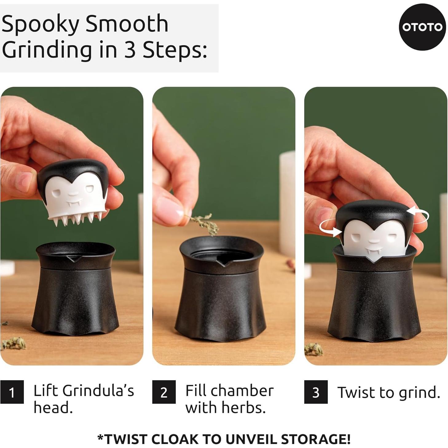 Molinillo de Especias Manual OTOTO Grindula Negro 59g