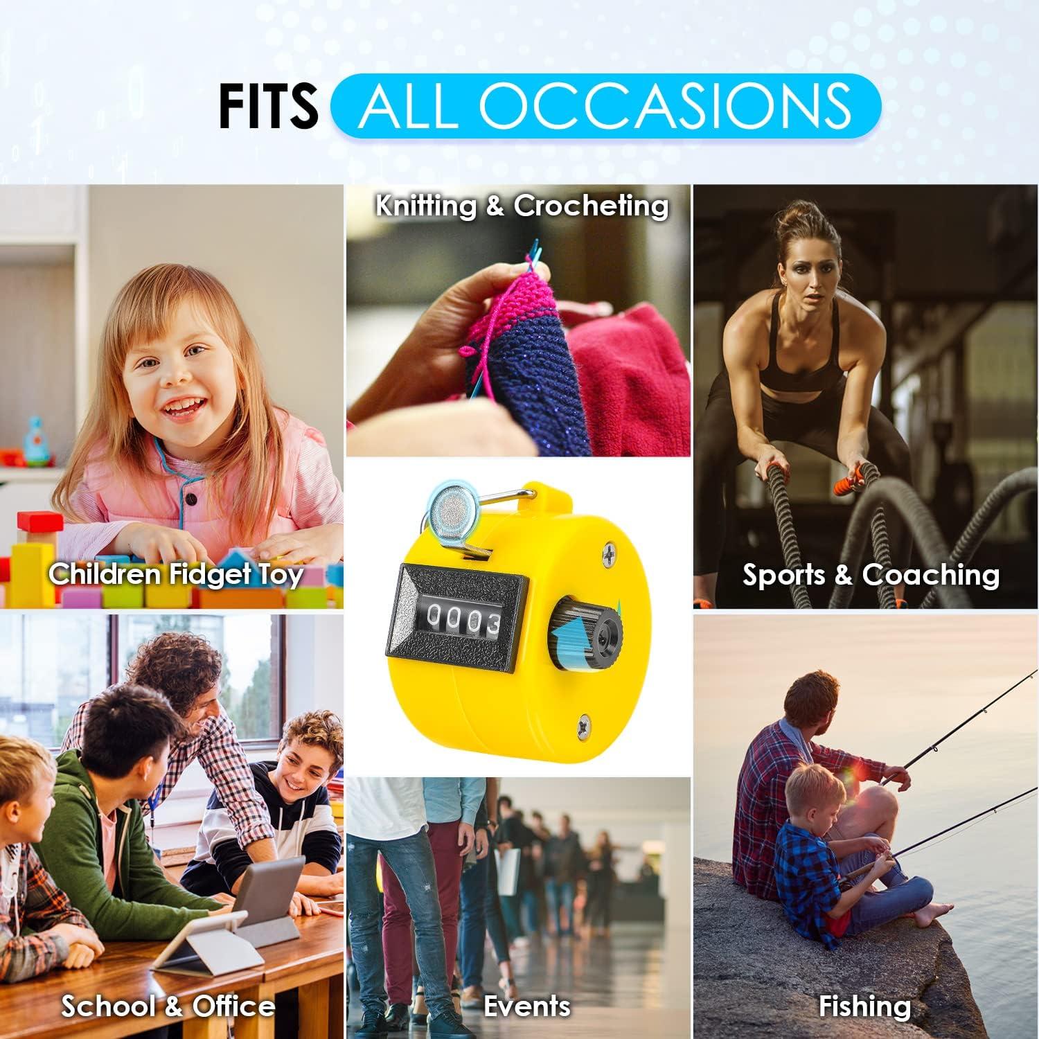 Contadores de Mano KTRIO - Paquete de 6, Mecánicos 4 Dígitos