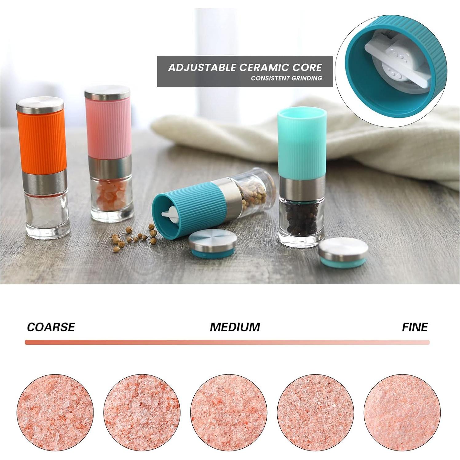 Molinillo de Sal y Pimienta VEVOK CHEF 4 Pcs Mini Portátil