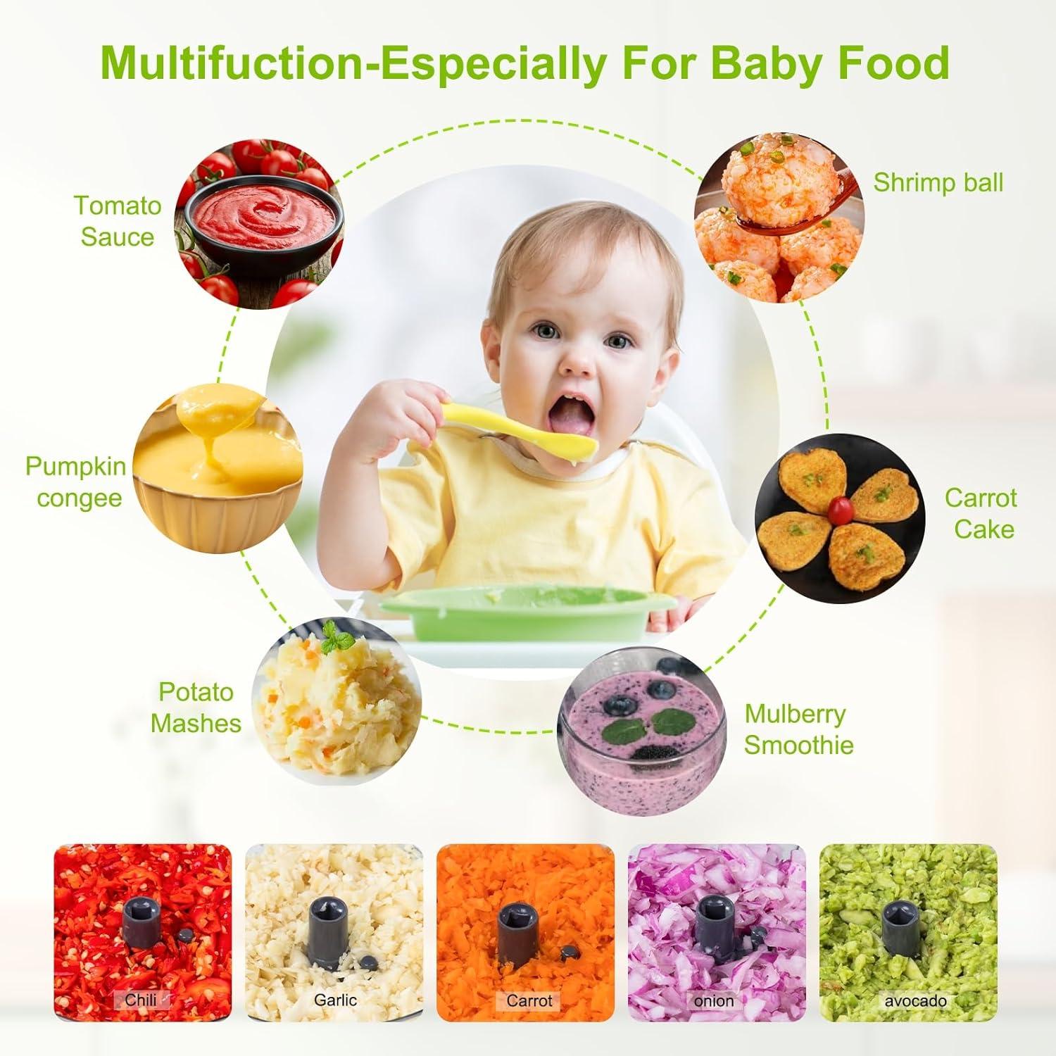 Procesador de Alimentos Manual MAMICOOKER 500ml Picador de Verduras