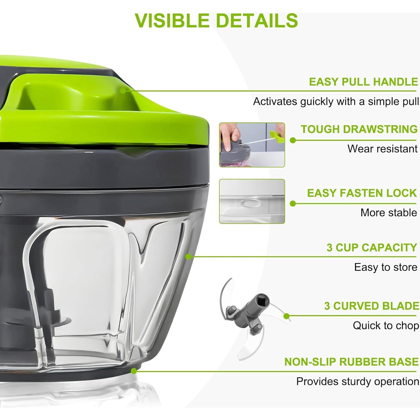 Procesador de Alimentos Manual MAMICOOKER 500ml Picador de Verduras