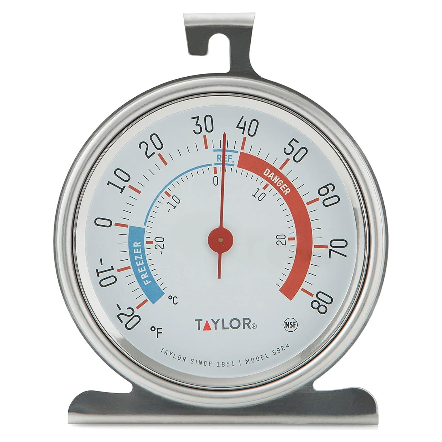 Termómetro Analógico Taylor 5924 para Refrigerador y Congelador 7.62 cm