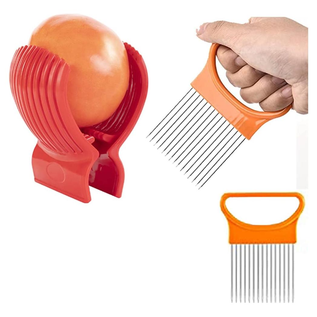 Kit Soporte para Cortar Tomates Cocina Brillante - 2 Piezas