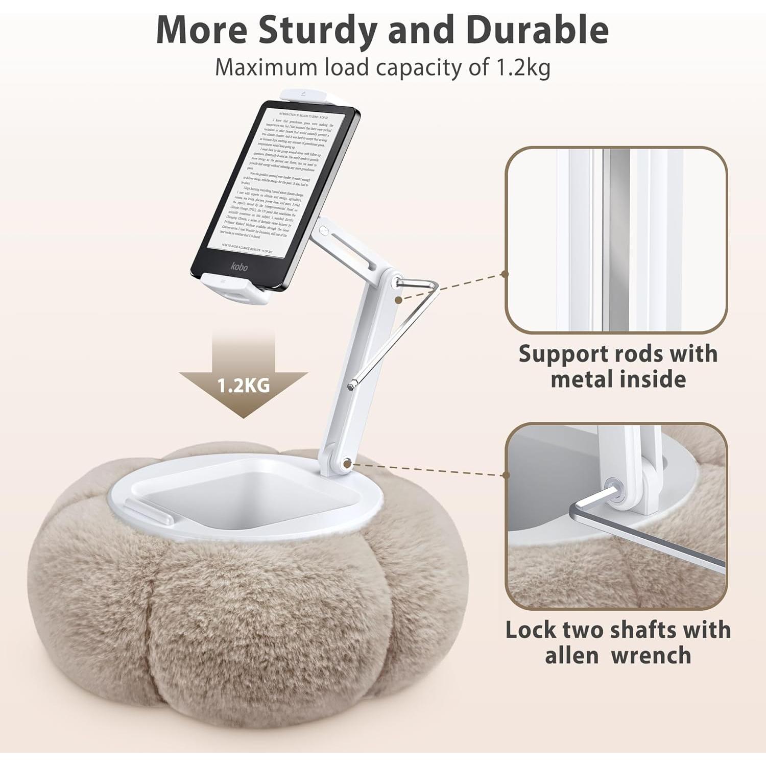 Soporte de Almohada CreaDream para Tablet y Teléfono Caqui