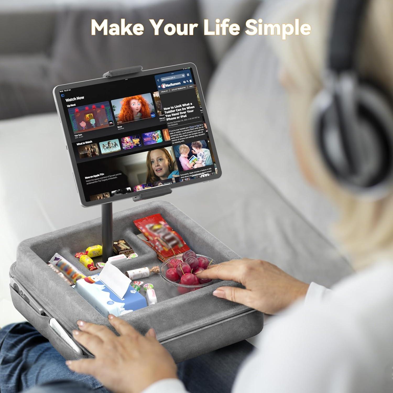 Soporte de Almohada para Tableta KDD - Ajustable 360° - Compatible con iPad y Teléfonos