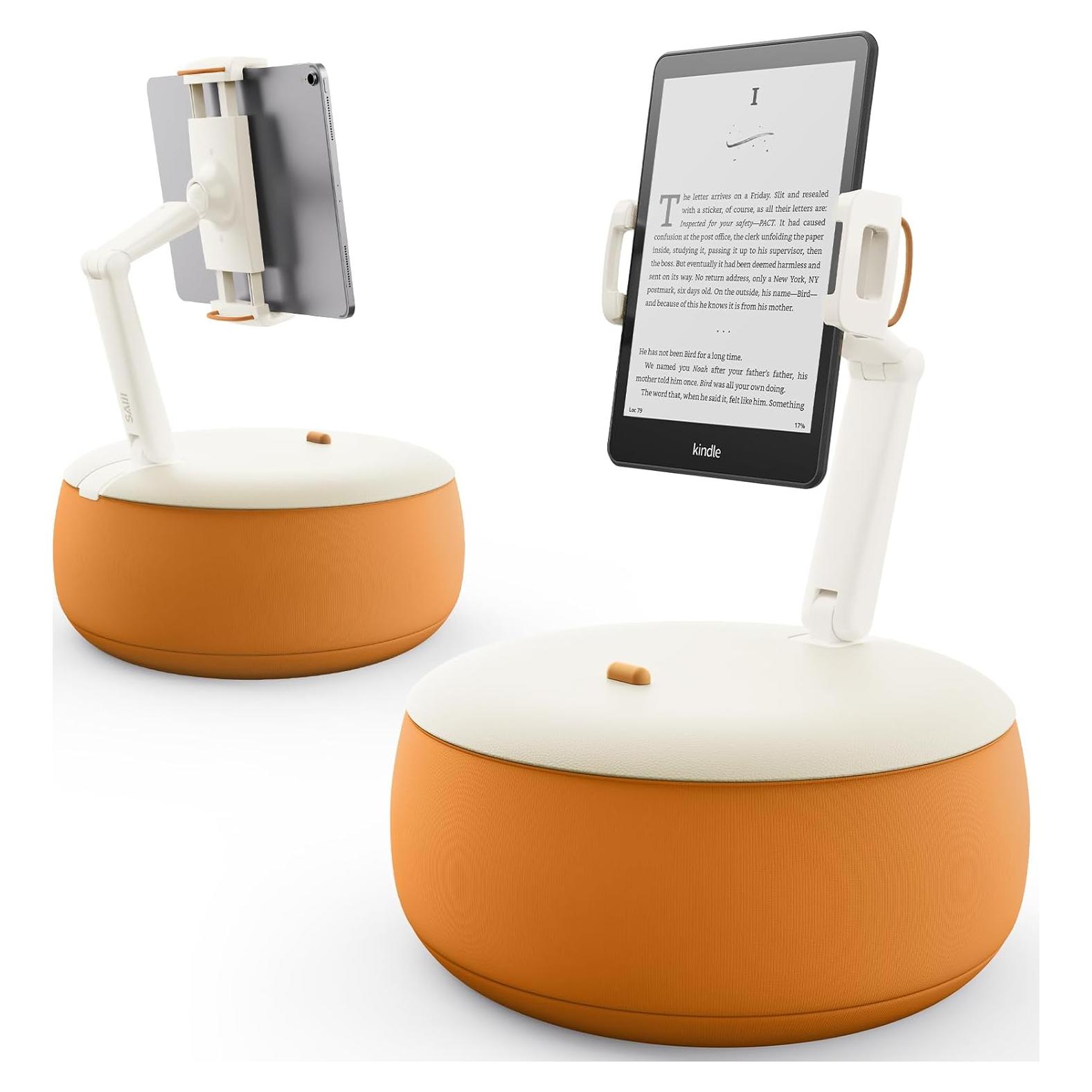 Soporte de Tableta SAIJI Ajustable 360° con Almohada Naranja