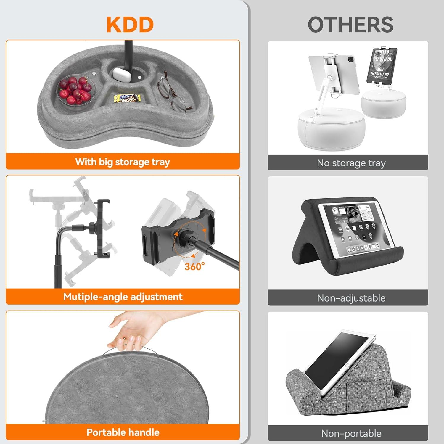 Soporte de Almohada para Tableta KDD 2 en 1 Ajustable 360°