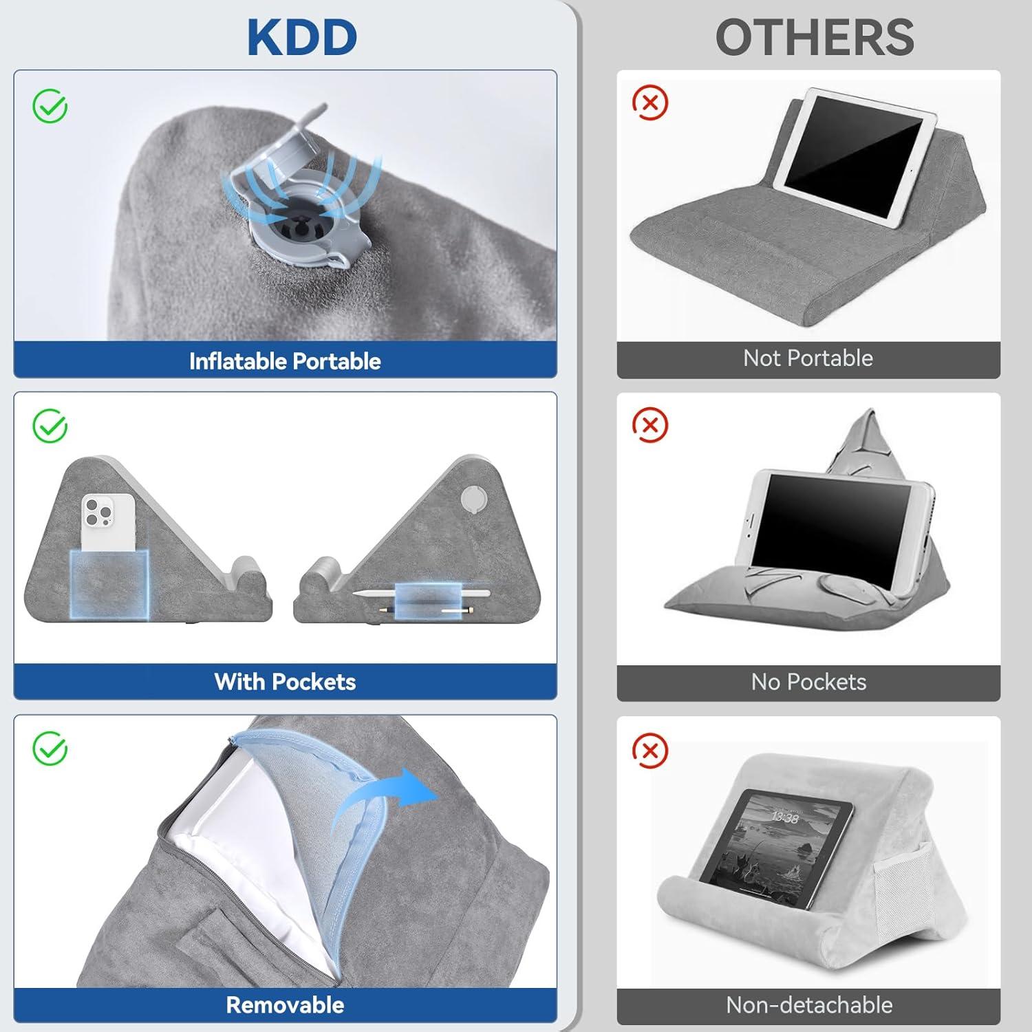 Soporte de Almohada Inflable KDD para Tabletas y Teléfonos