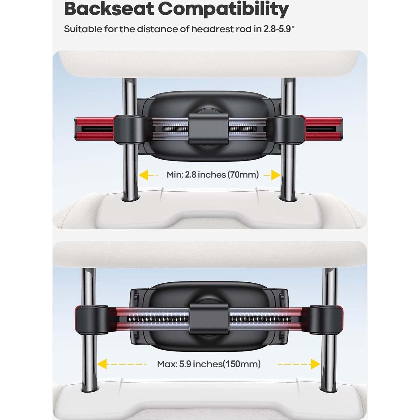 Soporte para Tableta Lamicall Rojo para Auto 4.7-13"