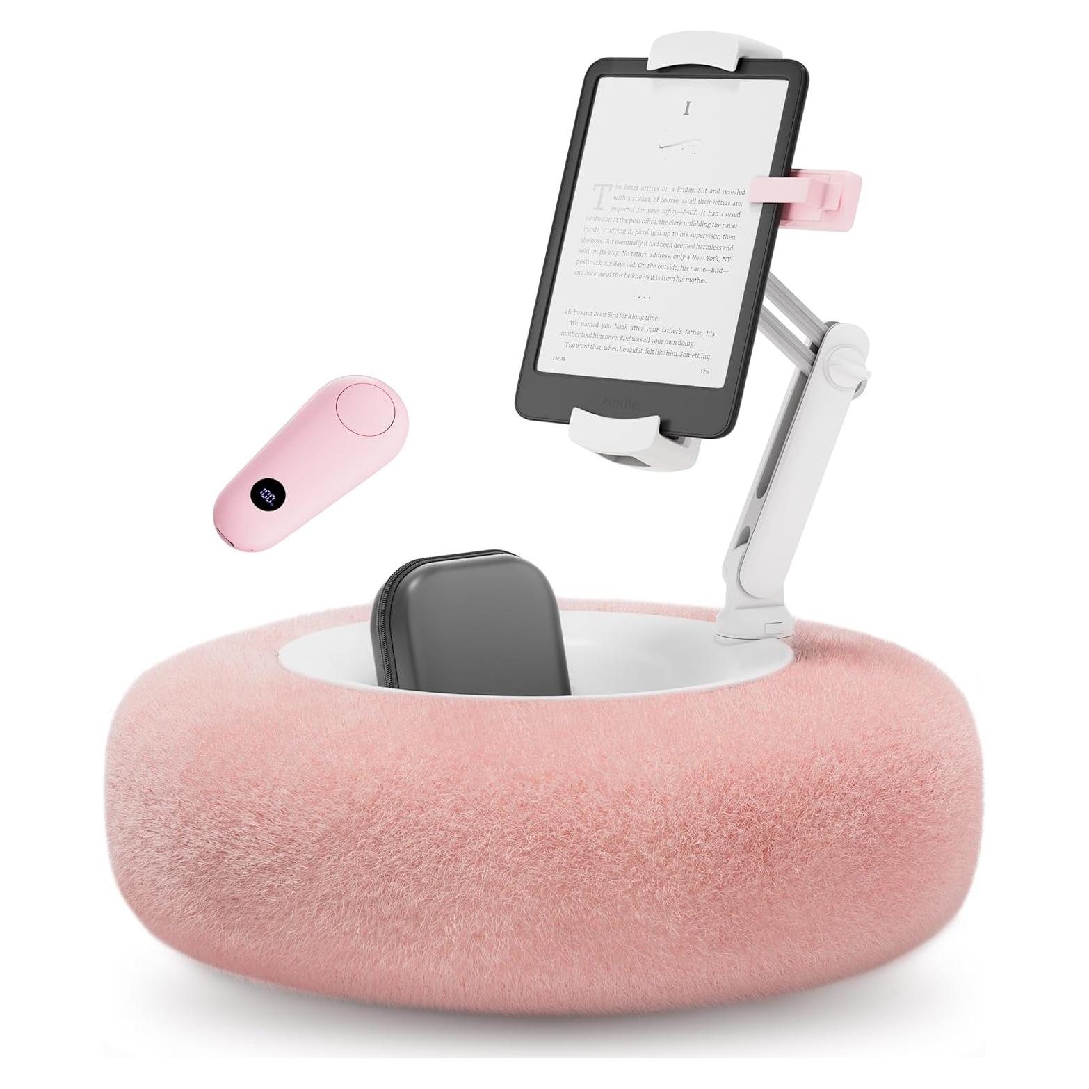 Soporte de Almohada para Tablet VoltifyMax 360° Ajustable Rosa