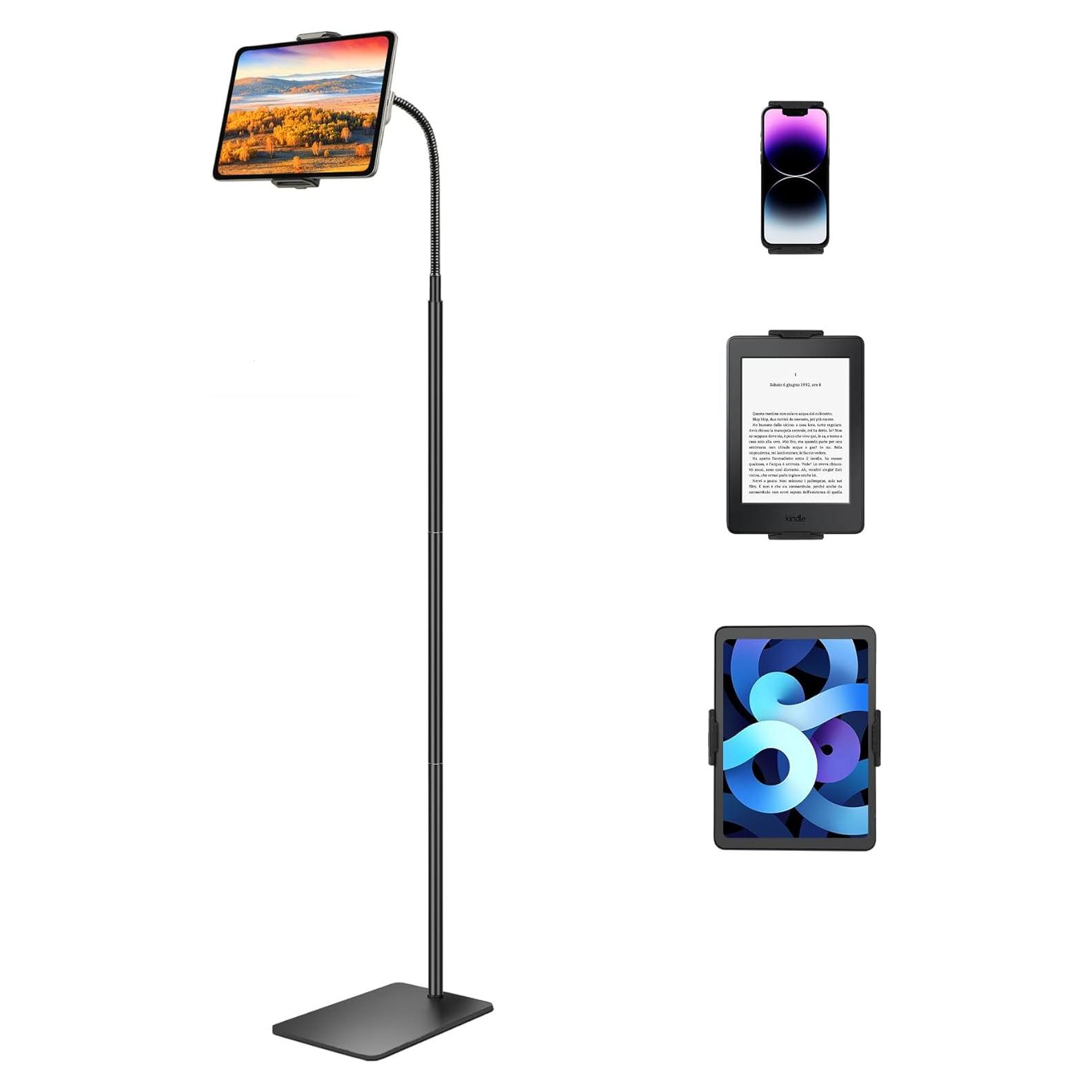 Soporte de Piso Ajustable Evekea para iPad y Tablets 2-12.9"