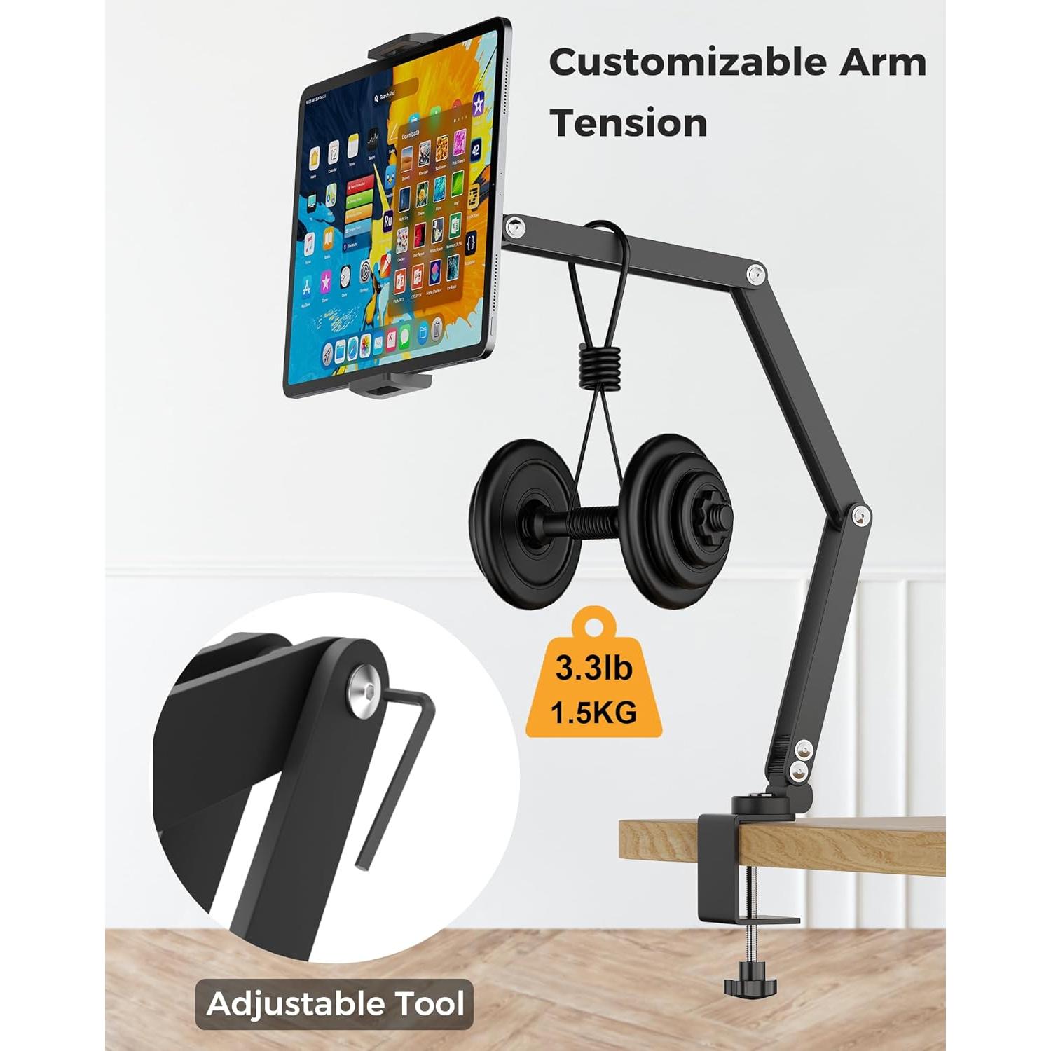 Soporte Plegable Ajustable QJYKIONE para Tableta 15.6"