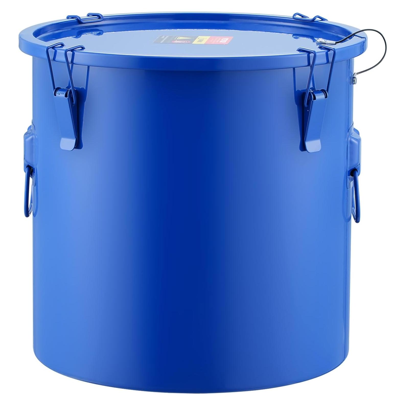 Cubo de Grasa VEVOR 10 Galones Acero al Carbono Azul