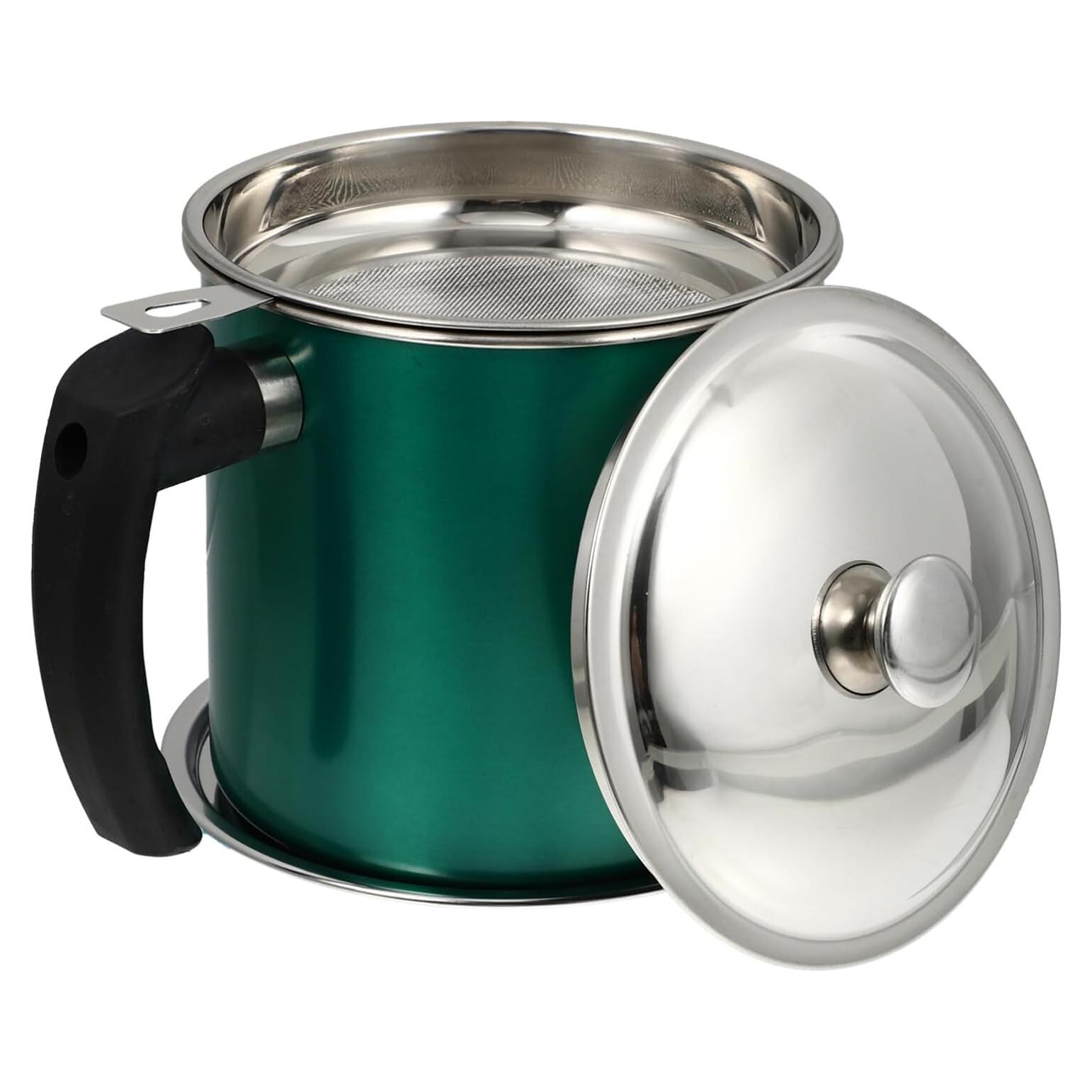 Contenedor de Grasa de Tocino Hemoton 1.3L Acero Inoxidable