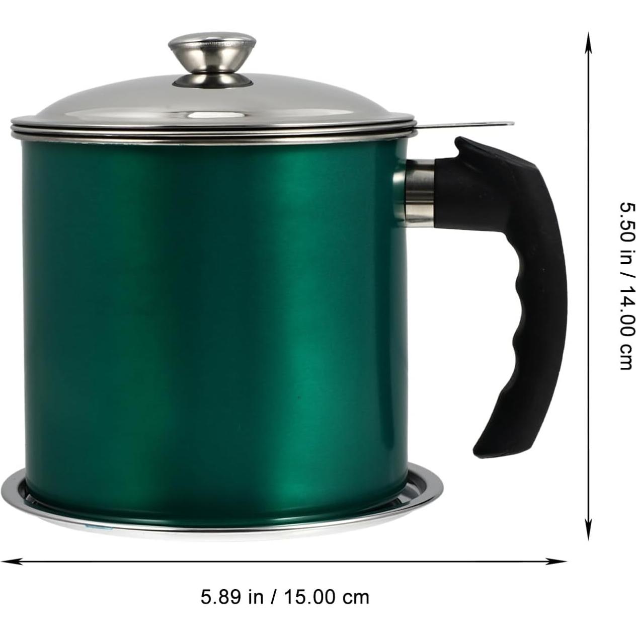 Contenedor de Grasa de Tocino Hemoton 1.3L Acero Inoxidable