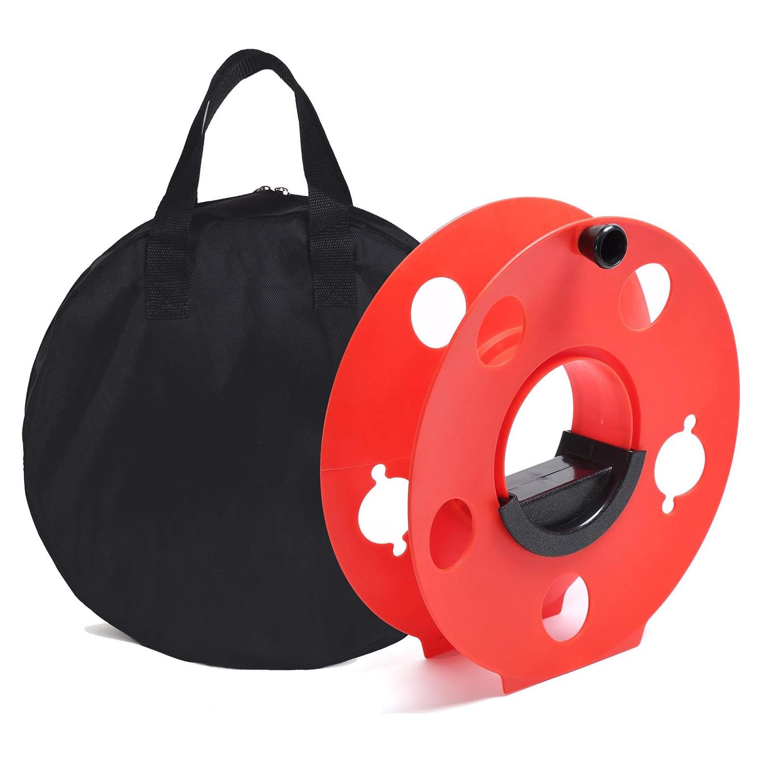 Carrete de Almacenamiento de Cable Homeon Wheels 30.48m Rojo