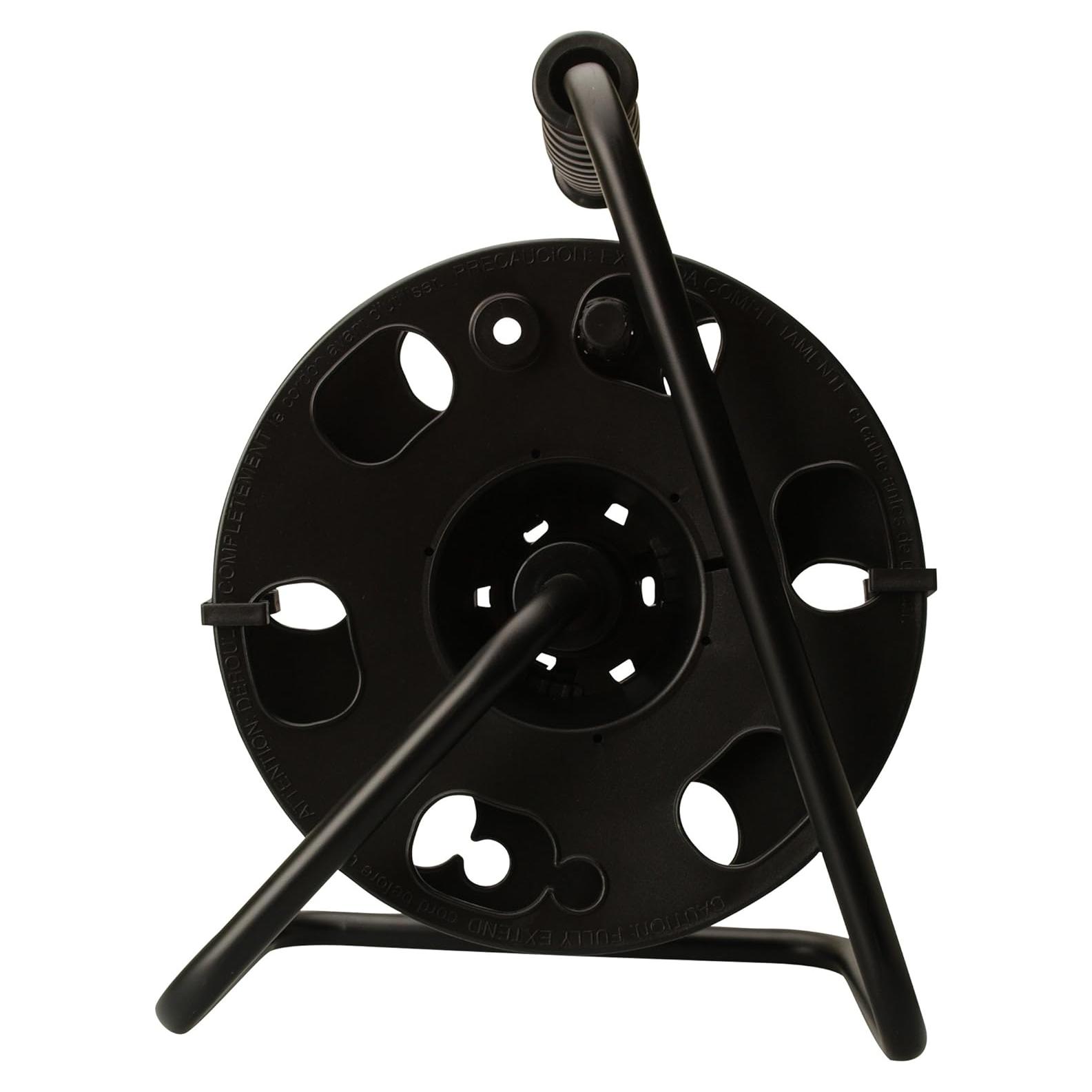 Soporte de Carrete de Cable Metal Woods 22849 45.72m Negro