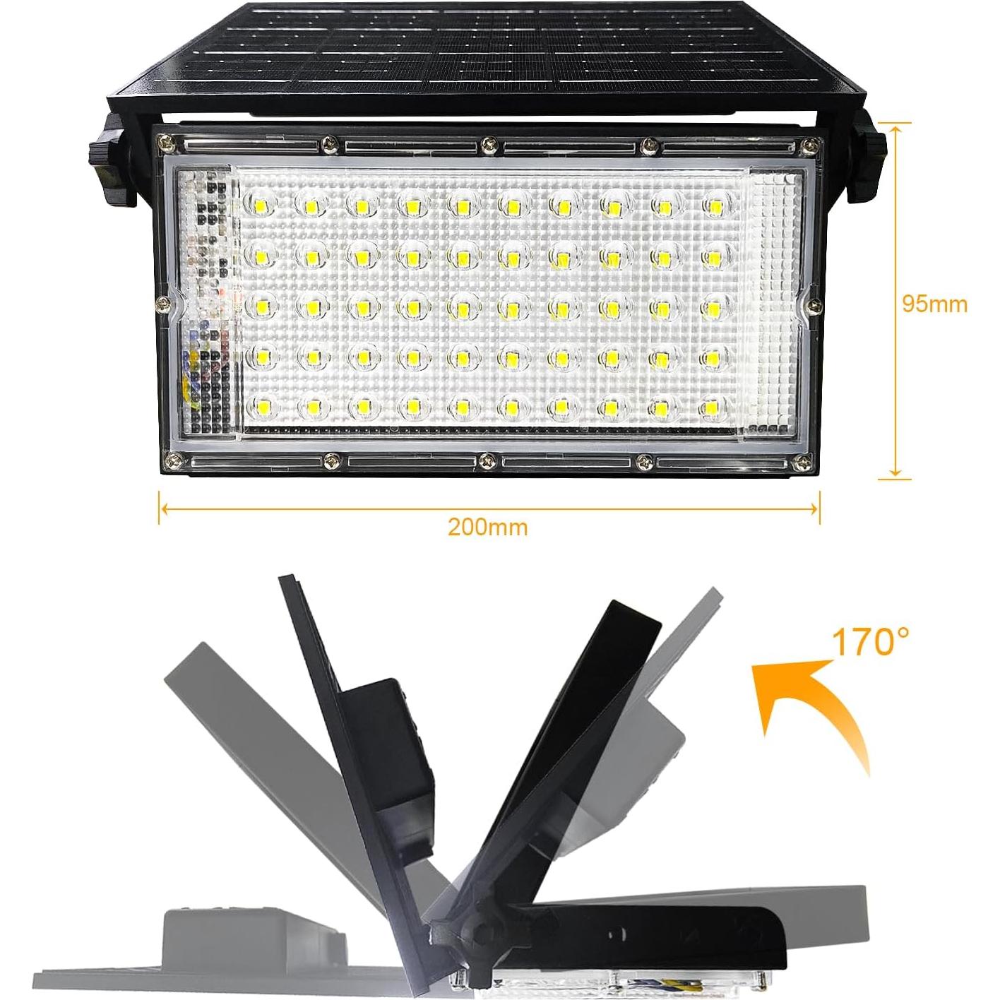Foco Solar LED Inundación 50W CREATESTAR con Control Remoto