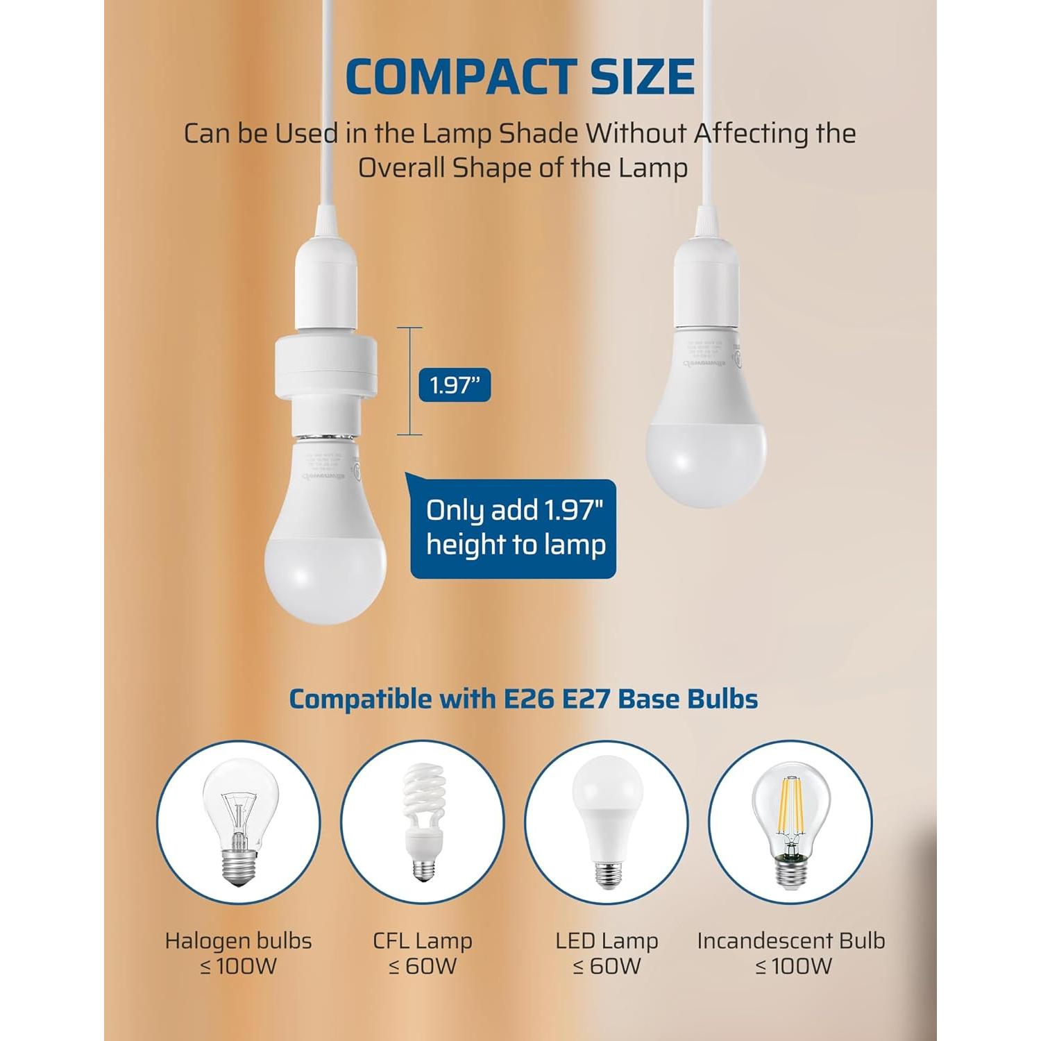 Enchufe de Luz con Sensor de Movimiento Dewenwils E26/E27 120V