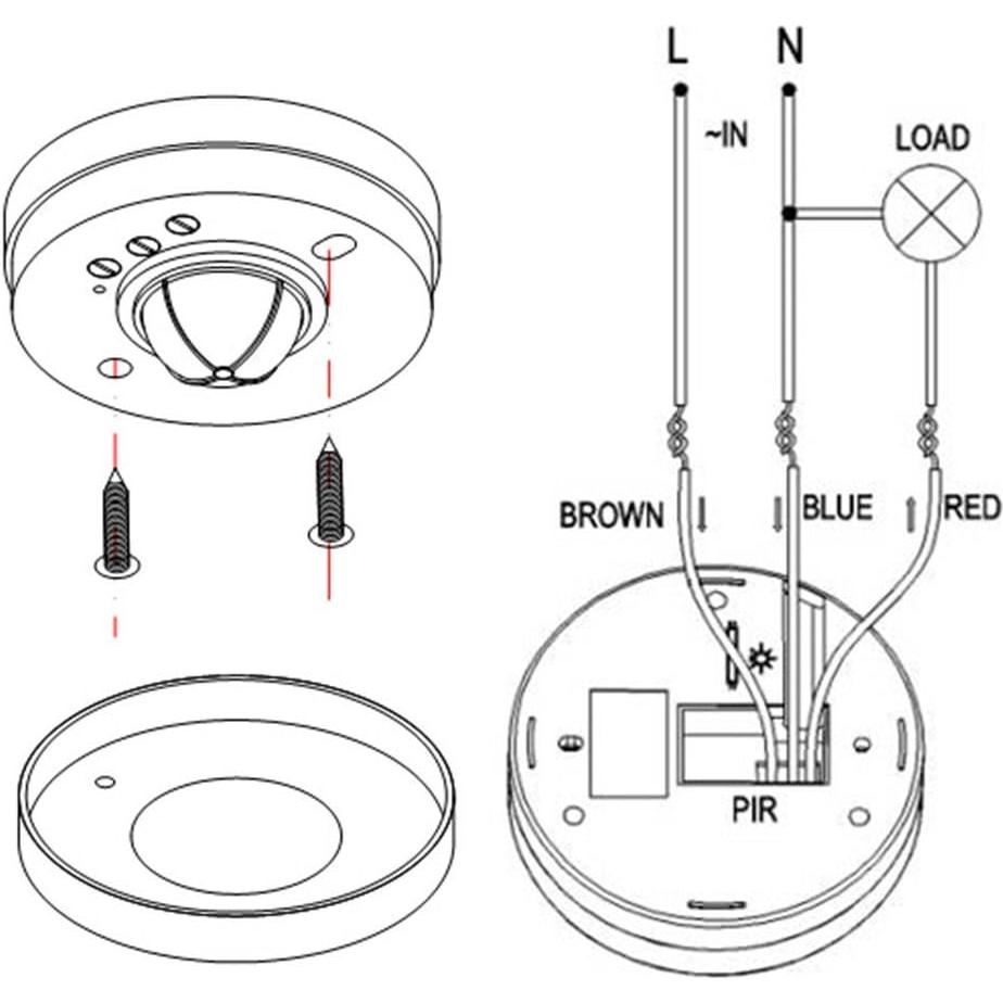Sensor de Movimiento PIR de Techo Sensky SK036 360° 12m