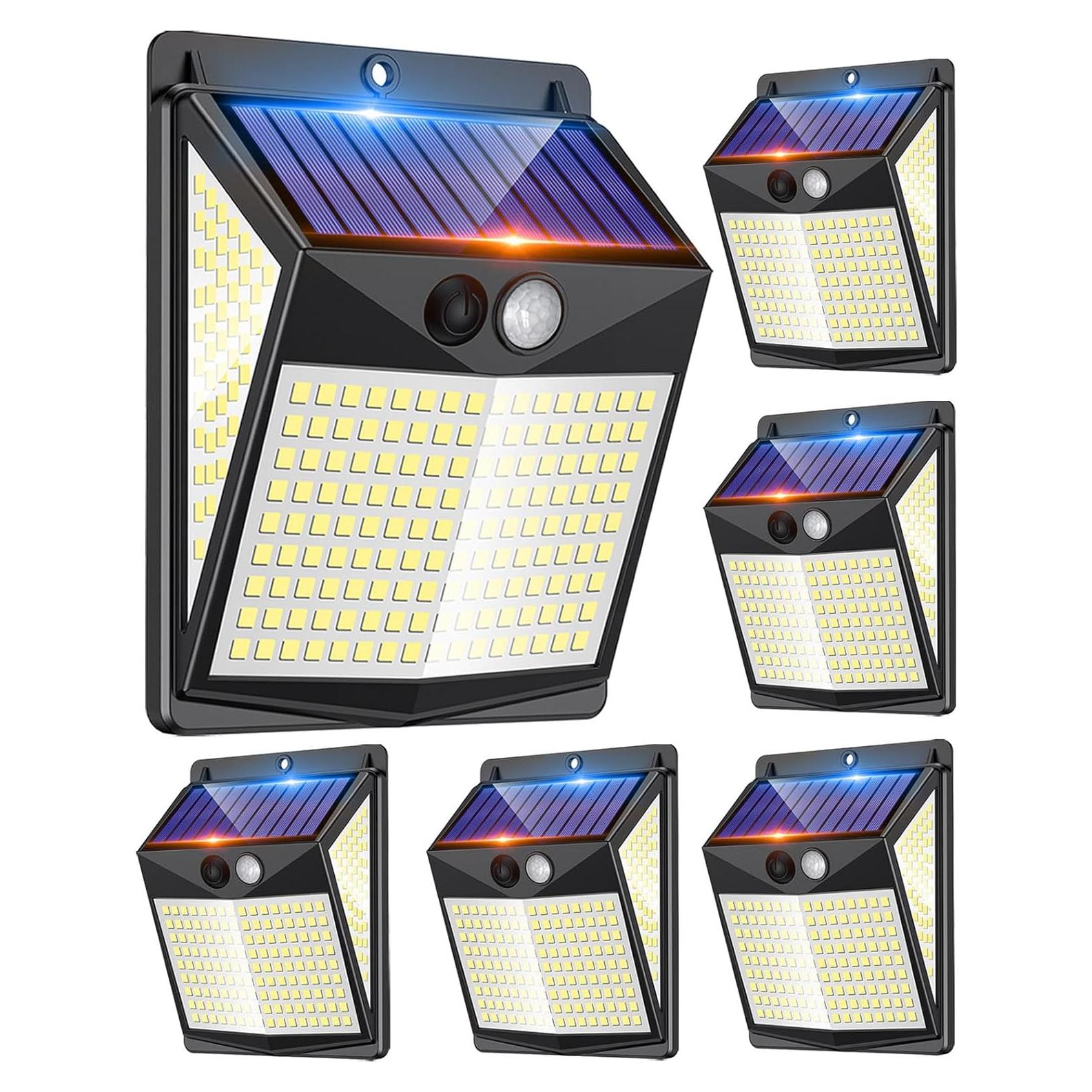 Luces Solares de Movimiento ECGER 238 LED IP65 6 Paquete