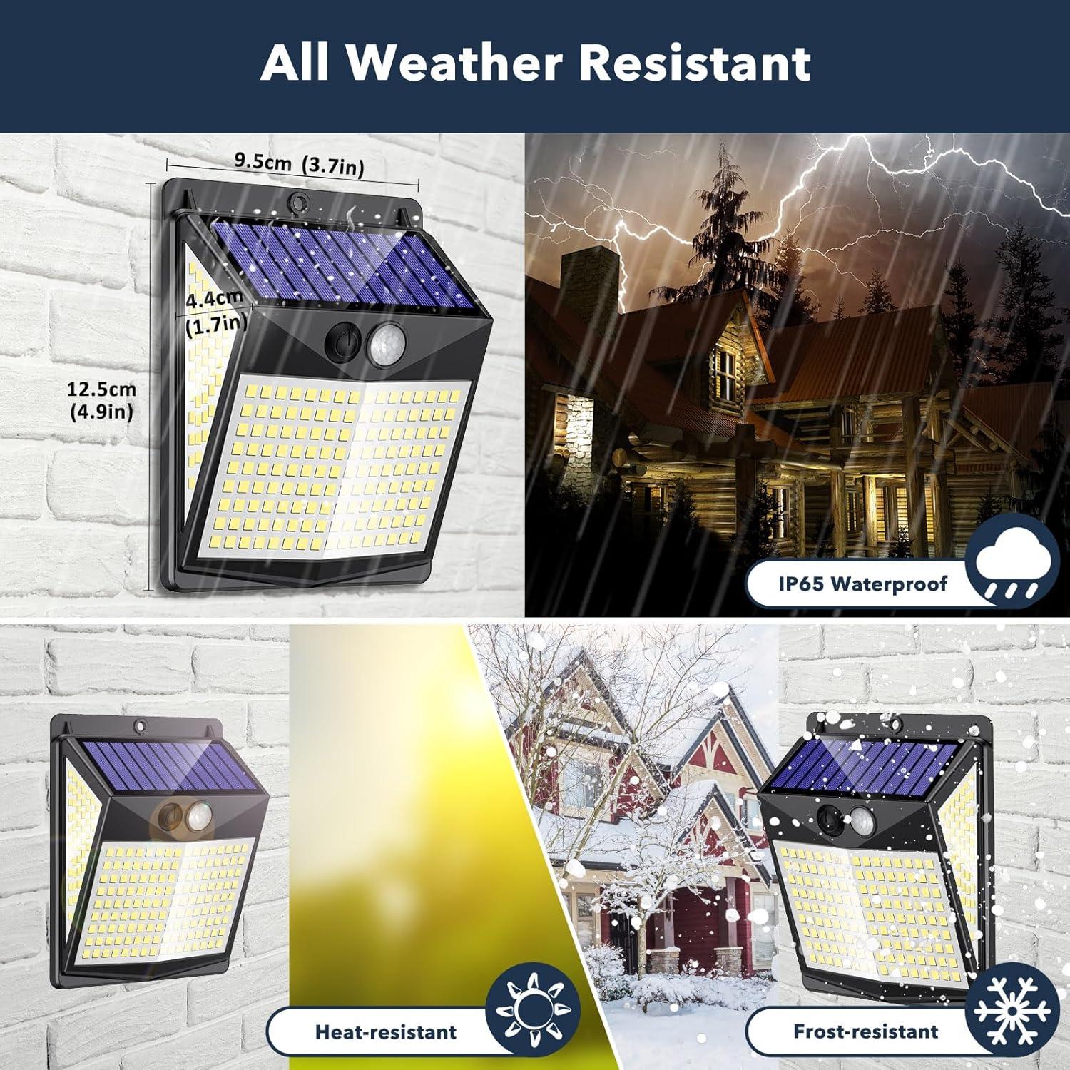 Luces Solares de Movimiento ECGER 238 LED IP65 6 Paquete