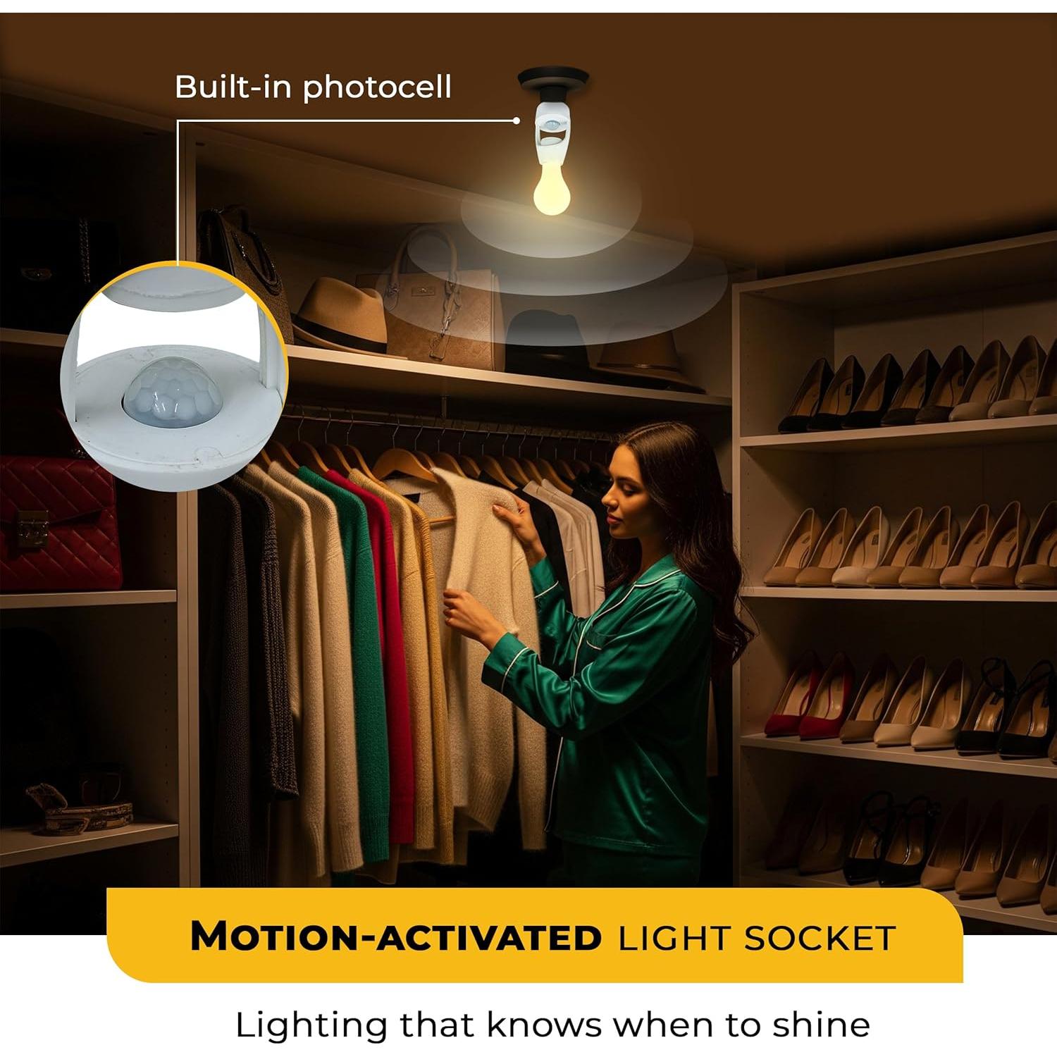 Adaptador de Socket de Luz Touch & Glow con Sensor 360°
