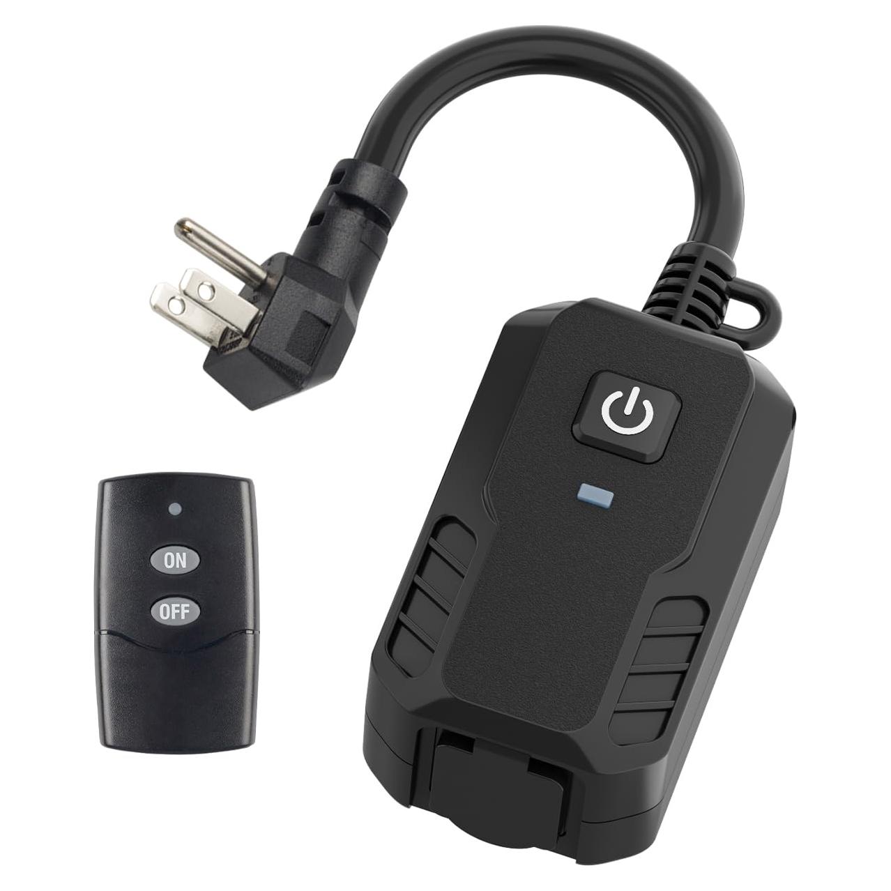 Enchufe Remoto BN-LINK para Exterior 15A 30m a Prueba de Climas