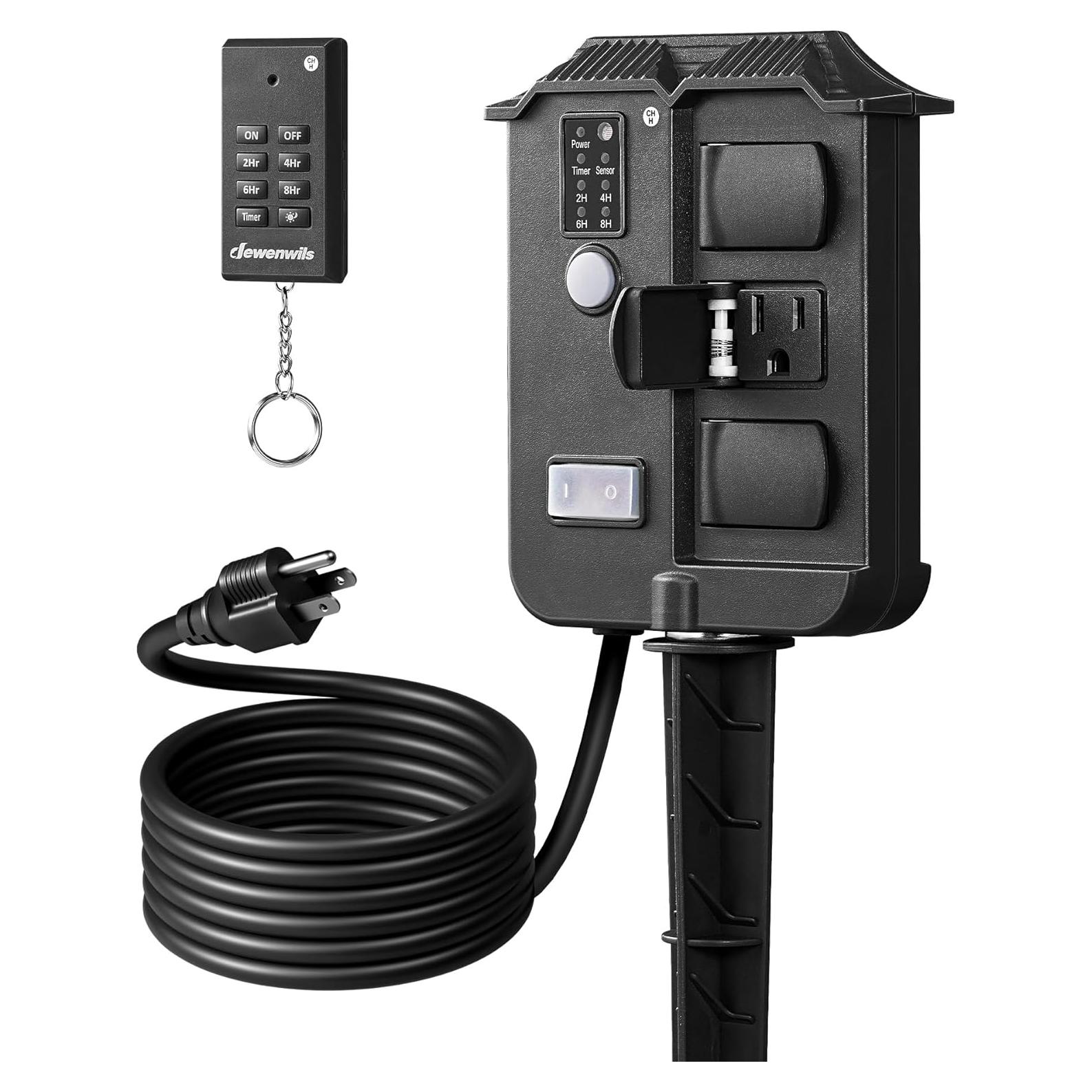 Temporizador de Estaca DEWENWILS para Exterior 6 Salidas 6FT