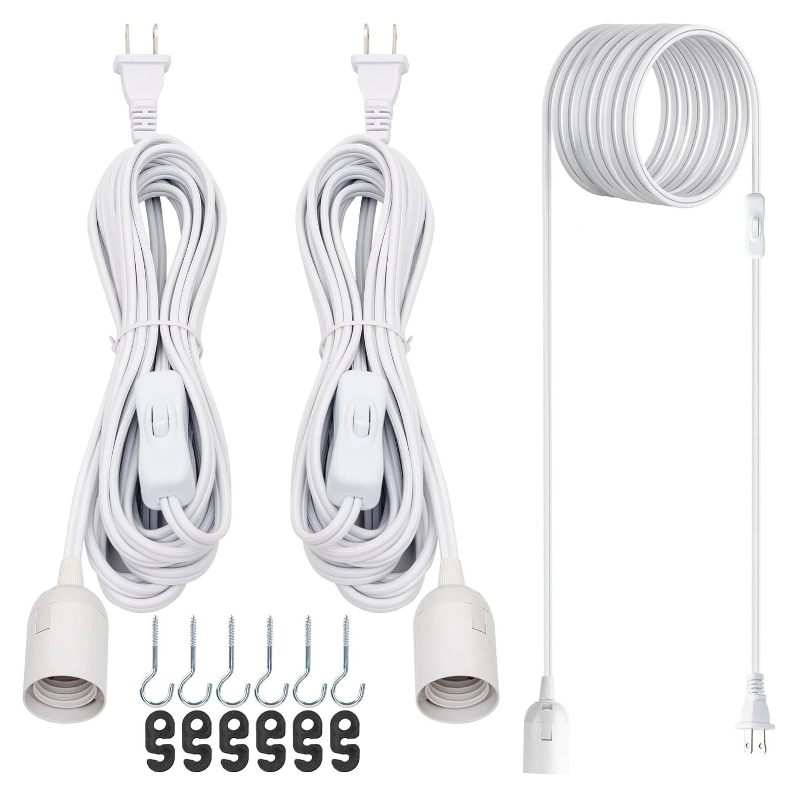 Cable de lámpara colgante JACKYLED 2-Pack 6.1m E26 E27 360W