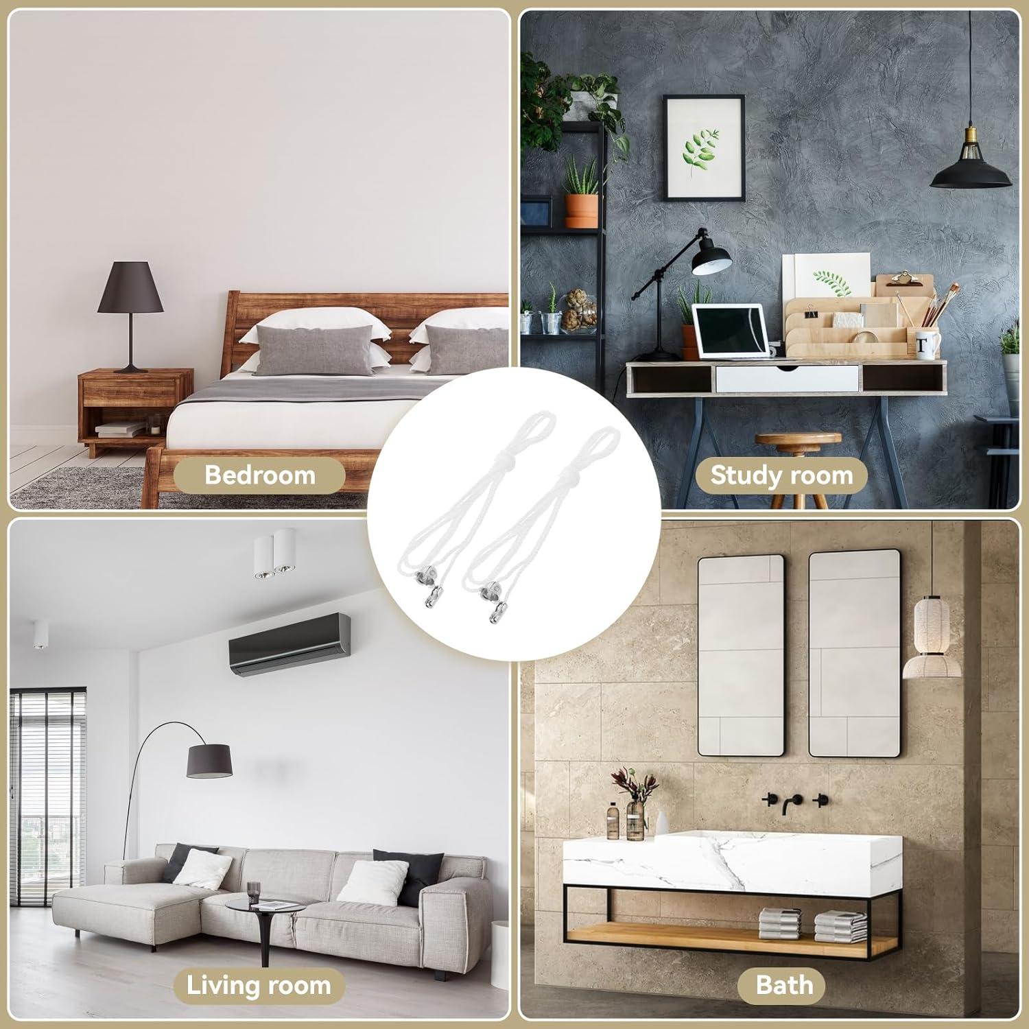 Cuerda de Tirar para Interruptor de Techo Sliverdew 12 Piezas