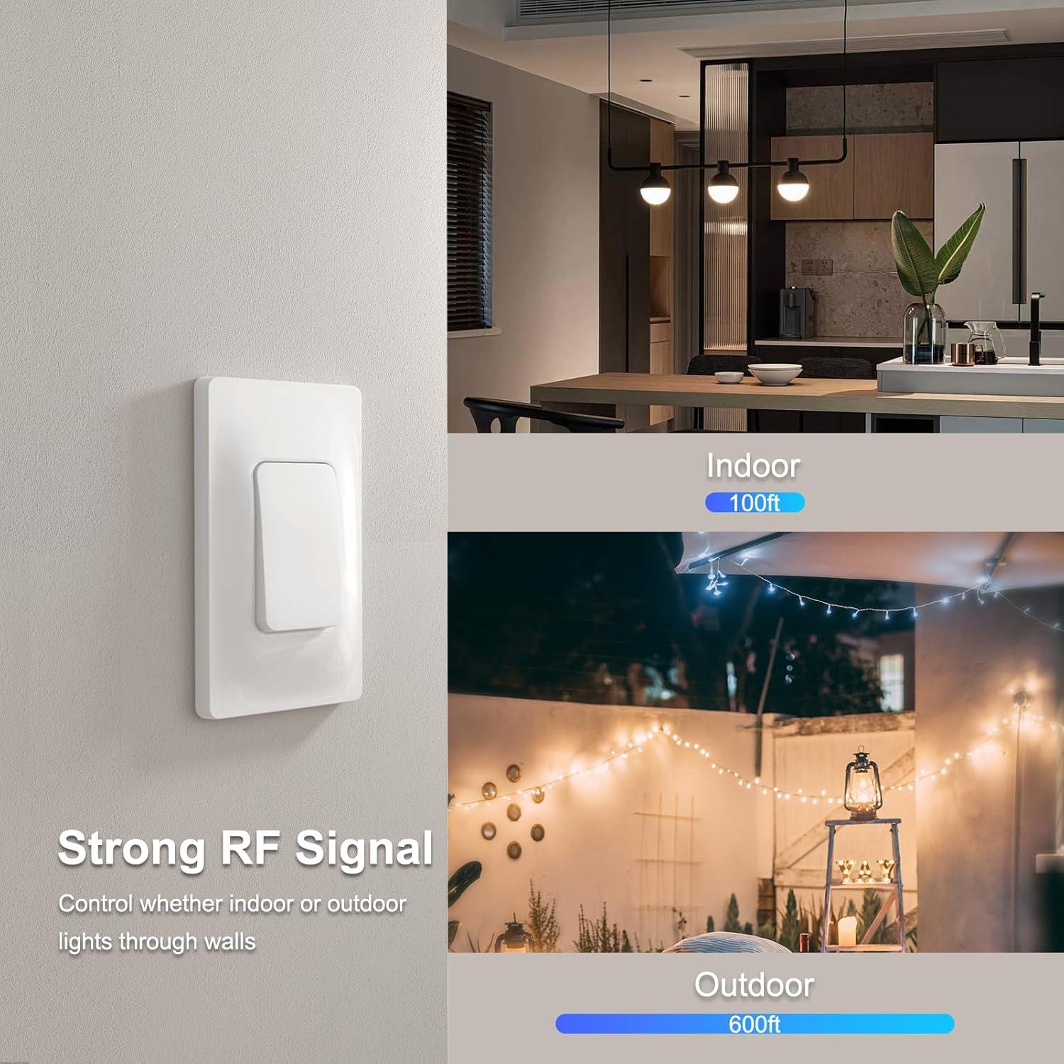 Interruptor de Luz Inalámbrico Thinkbee 301 Autoalimentado 433MHz