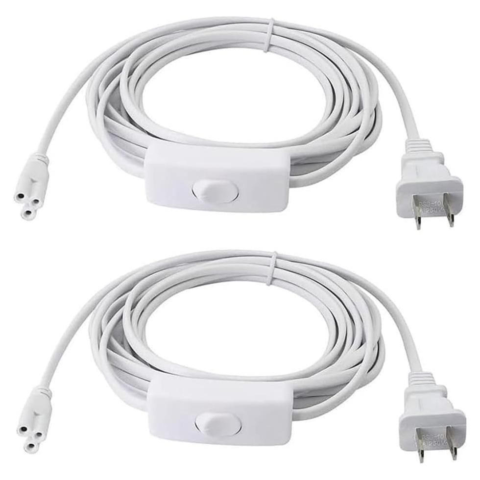 Cable de Extensión de Alimentación para Tubo LED T5 T8 1.8m - Paquete de 2