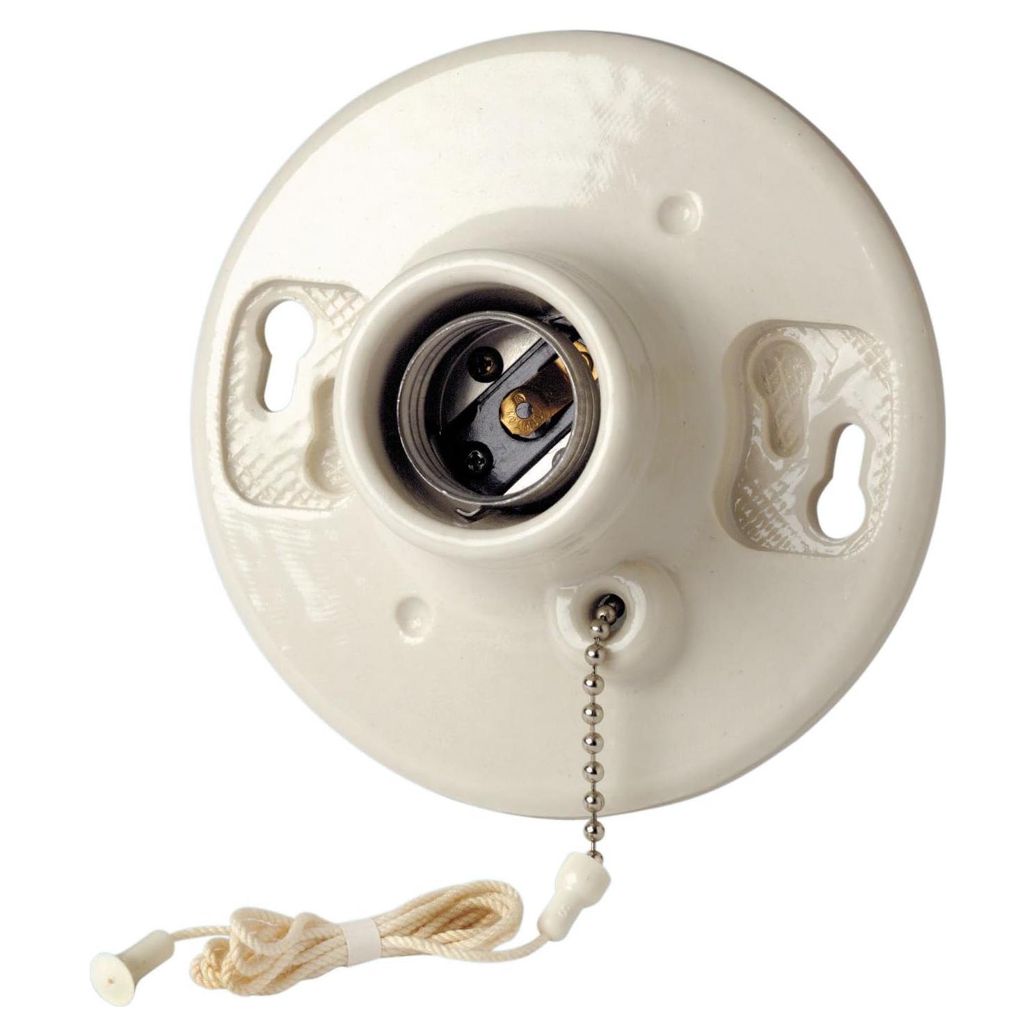 Caja de salida de porcelana Leviton 29816-C blanca 120V