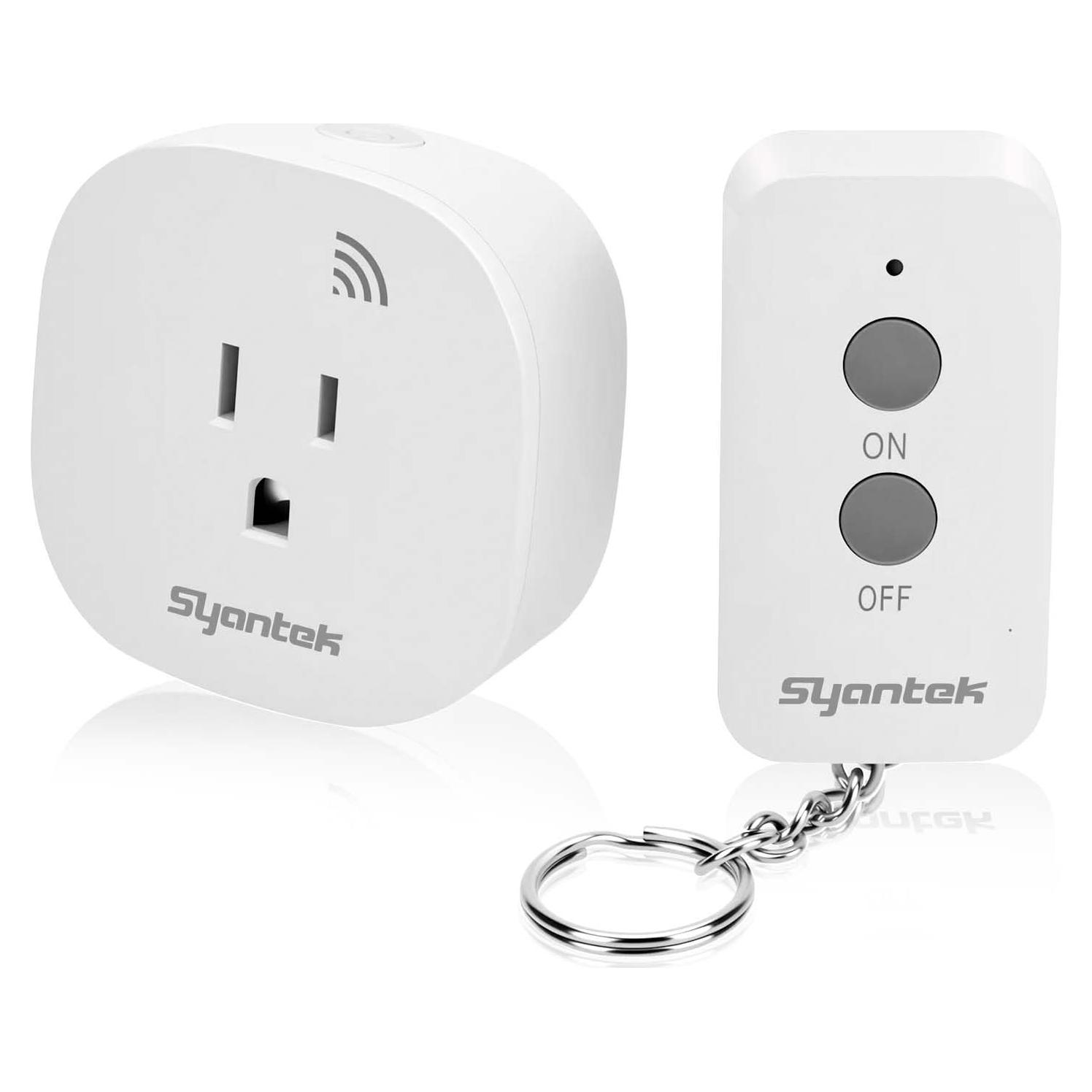 Toma de Corriente Inalámbrica Syantek con Control Remoto 15A