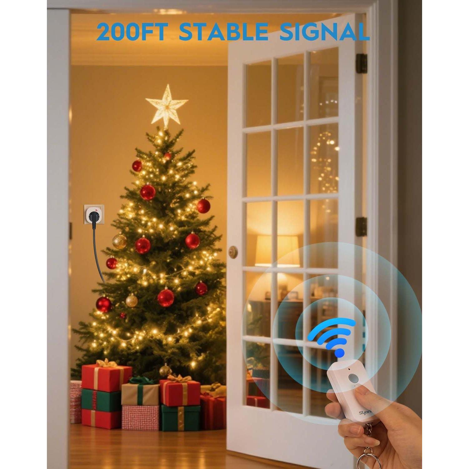 Toma de Corriente Inalámbrica Syantek con Control Remoto 15A