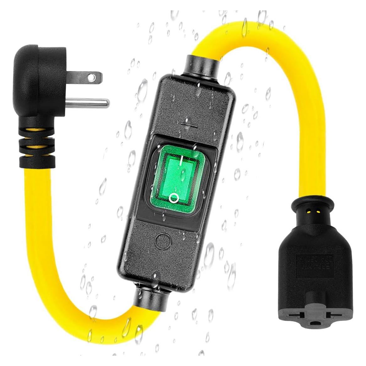 Cable de Extensión Impermeable DEALTUS 0.45m 12AWG con Interruptor