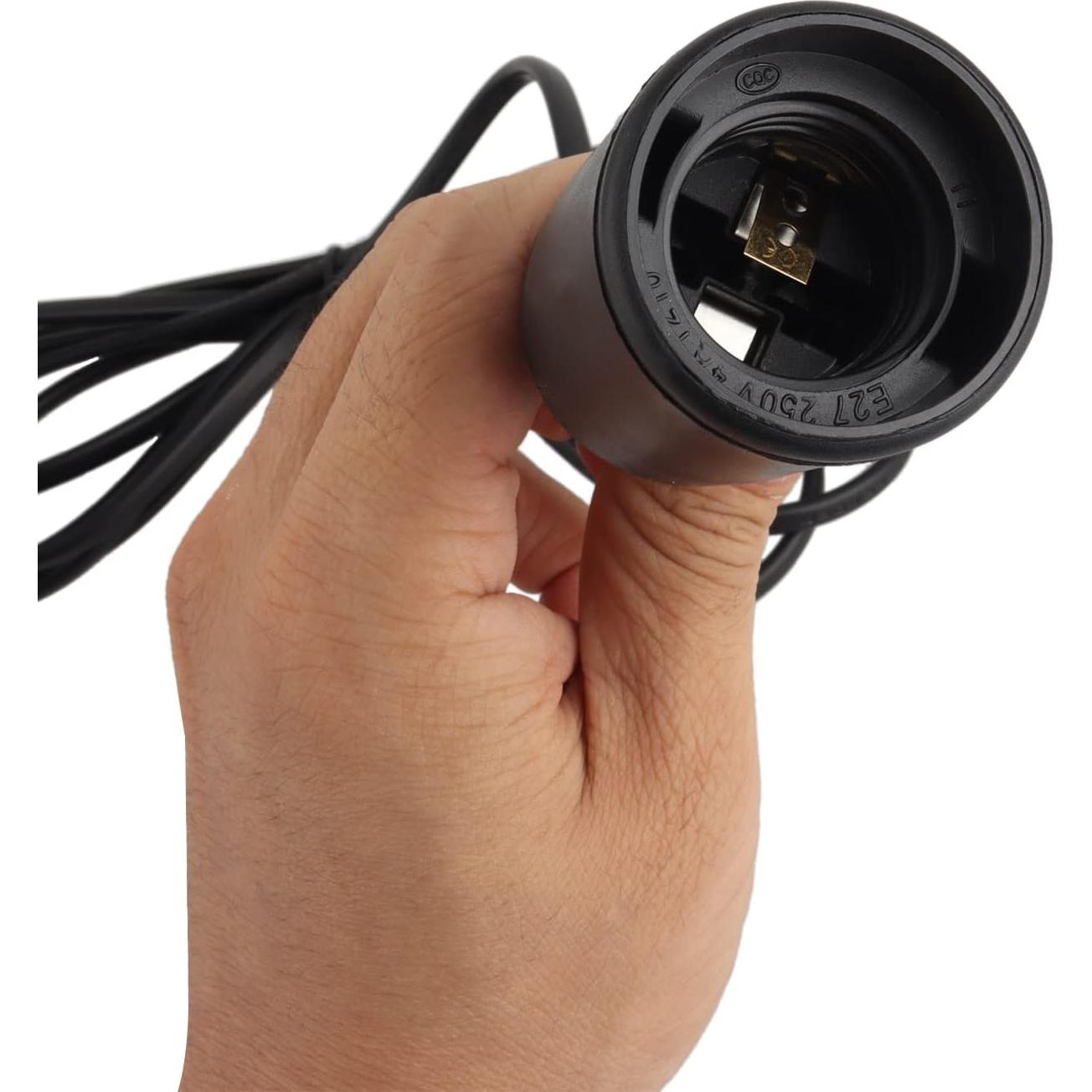 Kit de Luz Colgante Industrial E26 E27 2 Paquetes 3 Metros Blanco