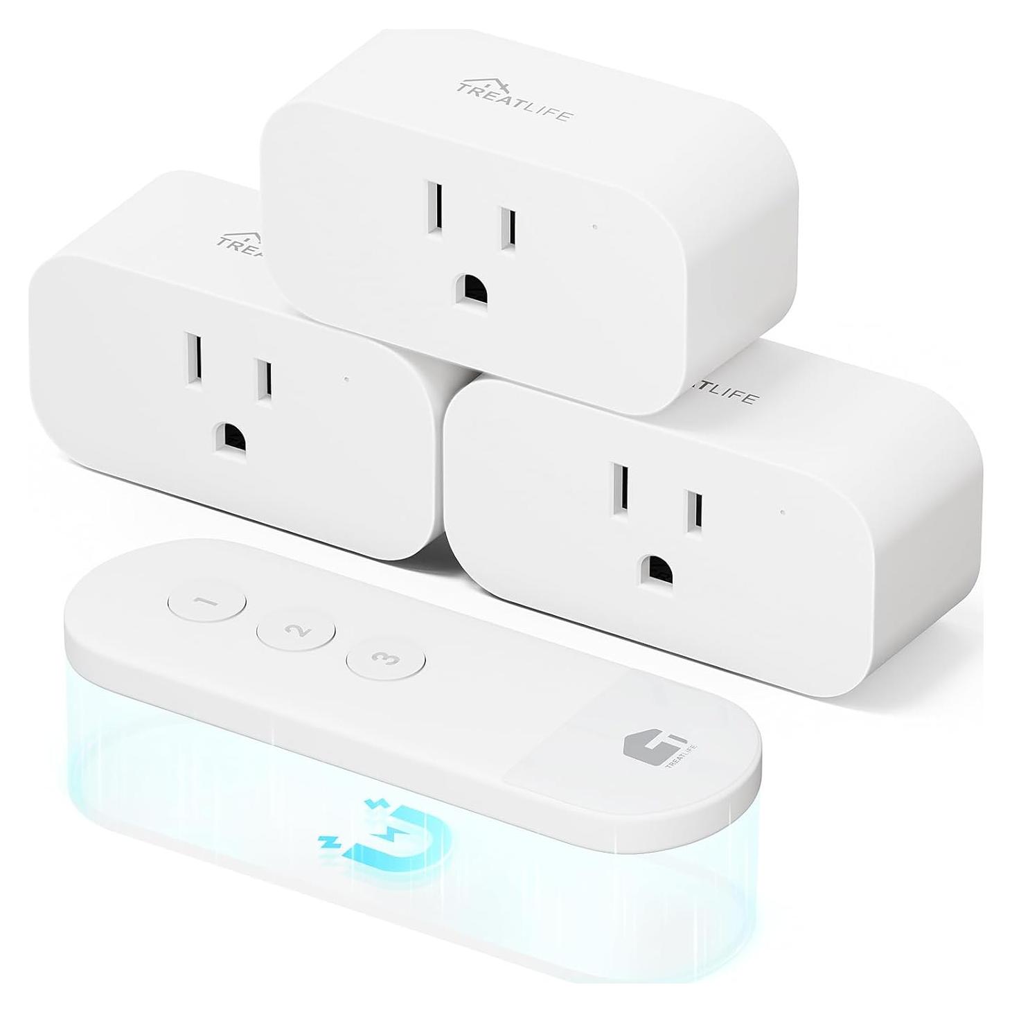 Enchufes Control Remoto TREATLIFE 3 Pack 15A 1800W
