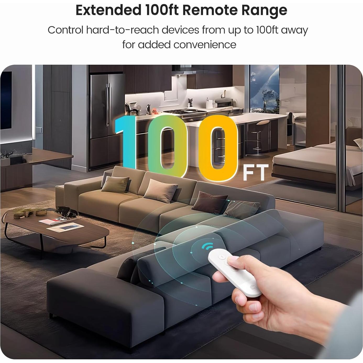 Enchufes Control Remoto TREATLIFE 3 Pack 15A 1800W