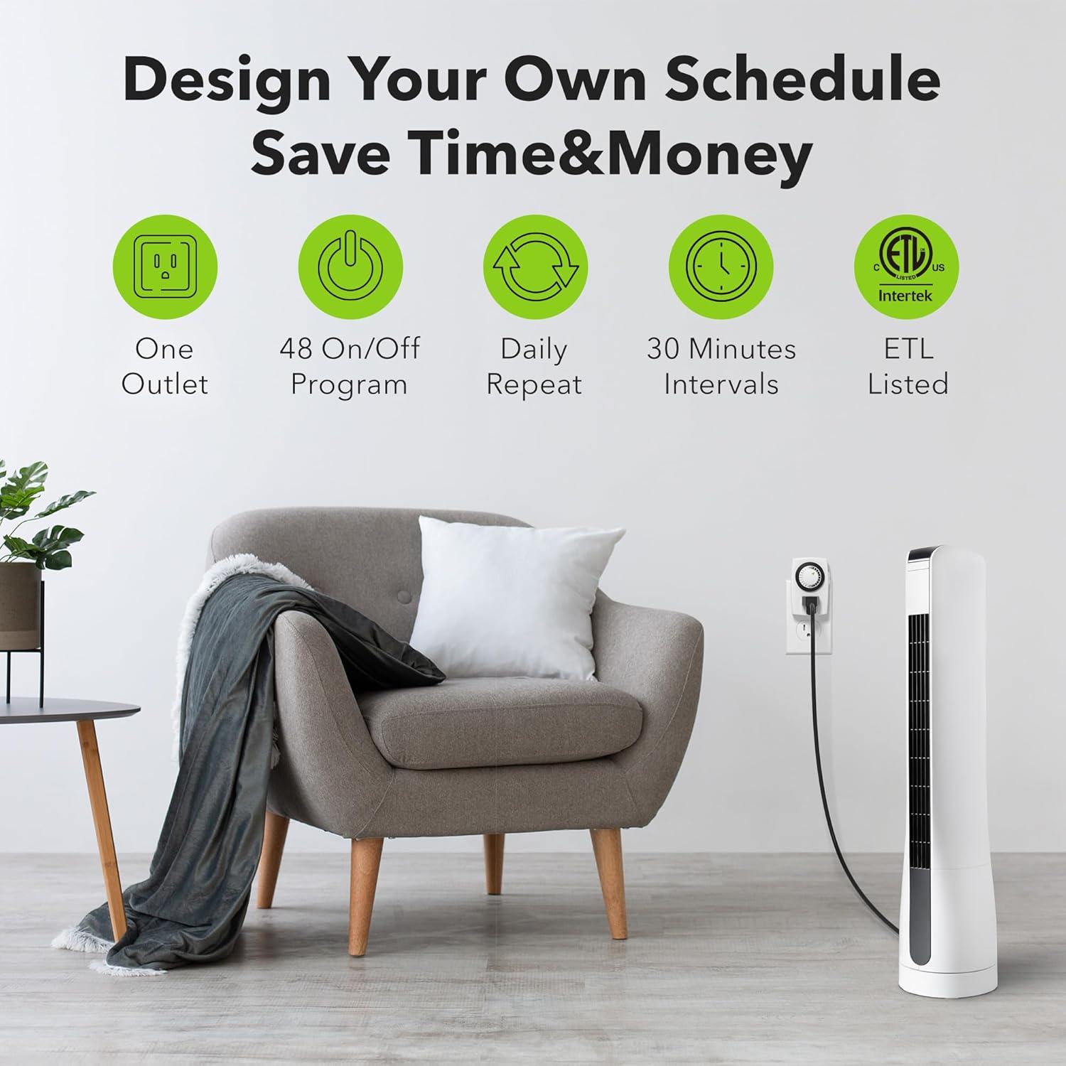 Temporizador Mecánico BN-LINK BND-60/U47 24 Horas 2 Piezas