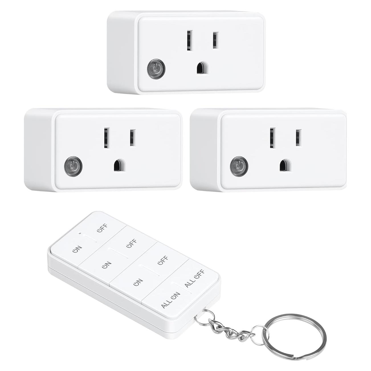 Enchufe de Control Remoto Inalámbrico Treewell 3 Enchufes 15A