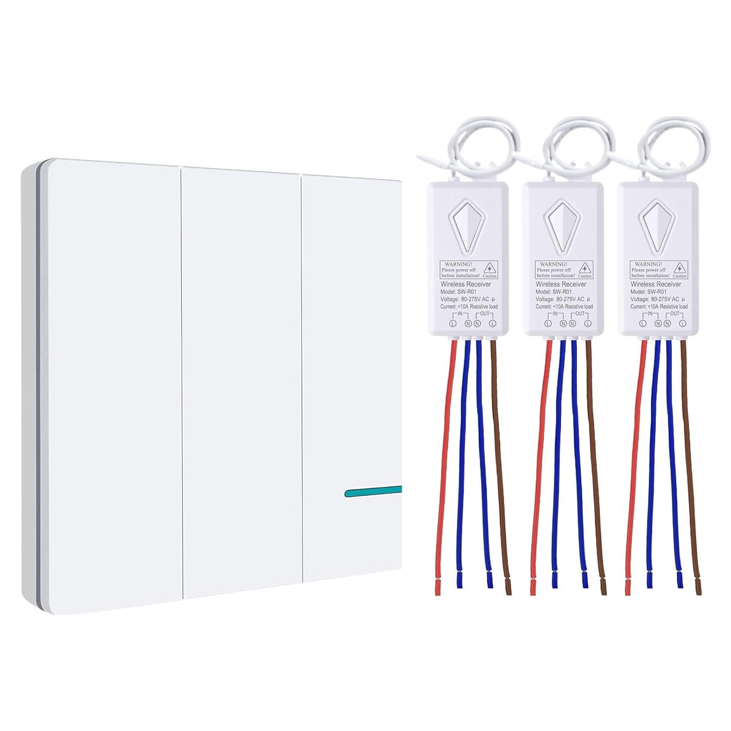 Interruptor de Luz Inalámbrico Thinkbee 3 Gang IP66 1000W