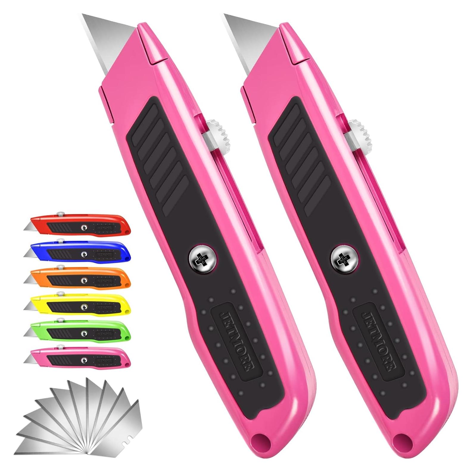 Cortador de Cajas Retráctil Jetmore Rosa 2 Paquete 15 cm